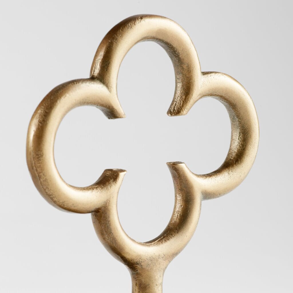 Cyan Design 11519 Folium Sculpture - Antique Brass Large Home Decor Statue for Living Room, Office & Garden