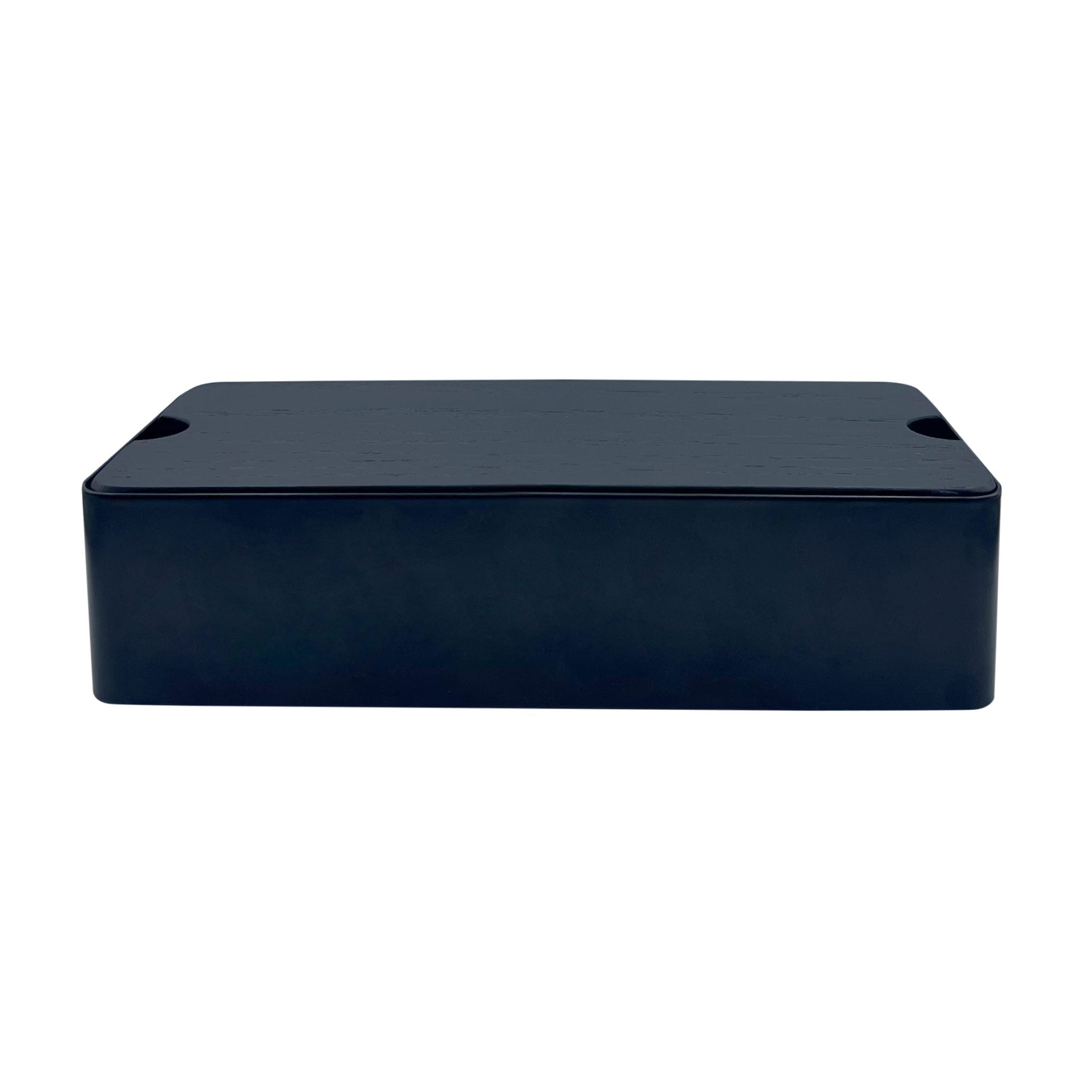 DESIGNSTUFF Black Storage Box With Adjustable Dividers - Organize Office Supplies, Craft Materials & Home Essentials