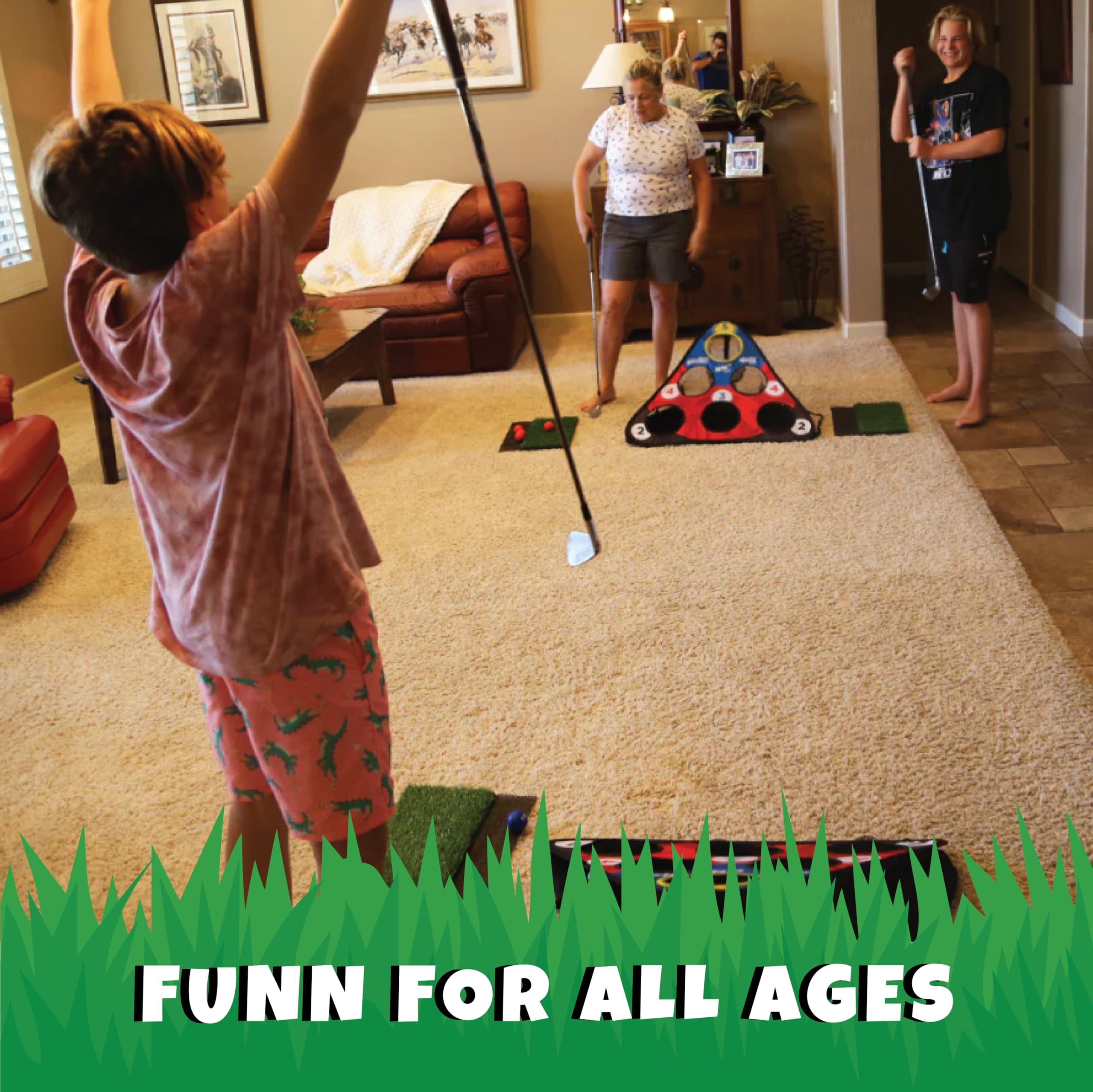 Premium CHIP NN' Hole Golf Game Set - Fun Backyard Cornhole & Chipping Game with Targets, Mats & Foam Balls | Perfect Golf Gift for Men | Outdoor Party Games, Father's Day Gifts, Bachelor Party & Tailgating Activities