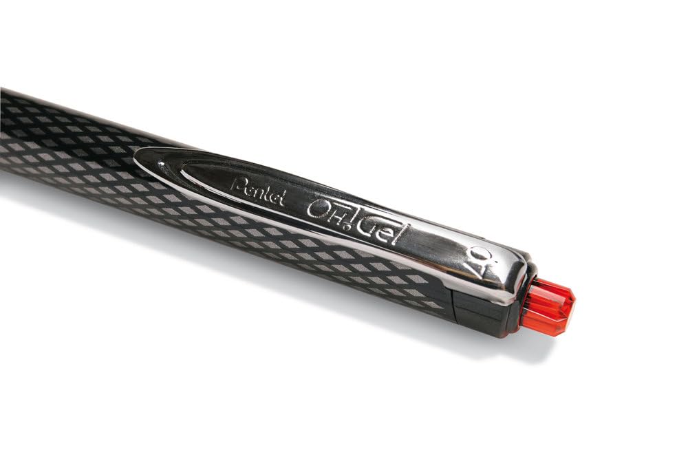 Pentel Oh! Gel Retractable Gel Pen - Medium Point 0.7mm, Smooth Red Ink, Pack of 12 (K497-B) - Perfect for Office, School, Note Taking & Gift Giving