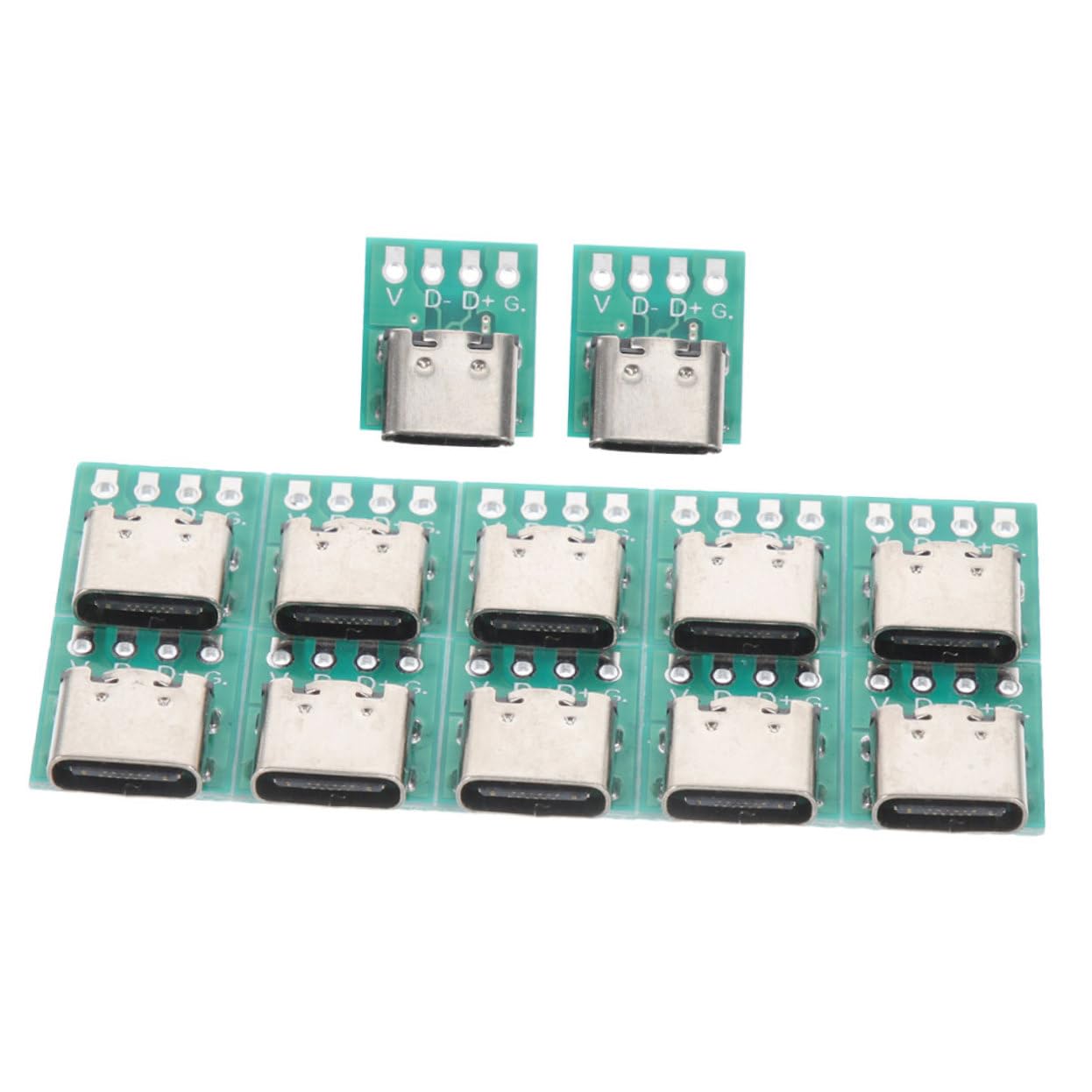 Jojofuny 12 Pack USB C Female to PCB Adapter - USB 3.1 Type C Connector for Fast Charging & Data Transfer - DIY Electronics & Phone Repair - Compatible with Laptops, Smartphones, Power Banks - Ideal for Home Office, Tech Workshops, Maker Projects, USB Cable DIY & Electronics Prototyping - Perfect Gift for DIY Enthusiasts, Phone Repair Shops, and Electronics Hobbyists - Great for Custom Charging Cables, Arduino Projects & 3D Printing Accessories