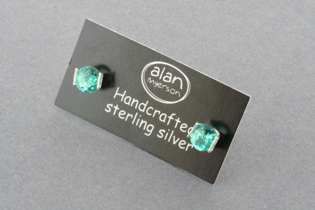 Aqua Marine Cubic Zirconia Claw Stud Earrings - Elegant & Durable for Daily Wear, Parties & Special Occasions