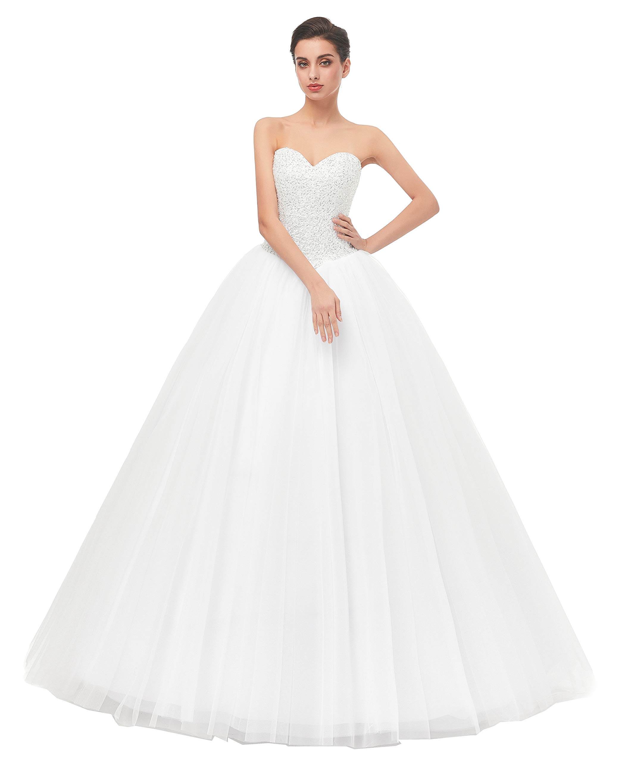Elegant Women's Ball Gown Bridal Wedding Dresses - A-Line Princess Style for Bridal Shower, Ceremony & Reception