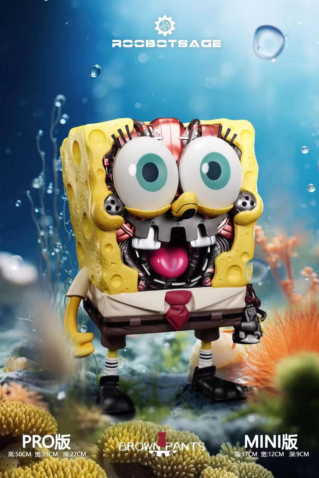 Cyberpunk SpongeBob Action Figure - Futuristic Collectible Toy for Fans | Perfect for Display, Gaming Setups & Cyberpunk Themed Decor