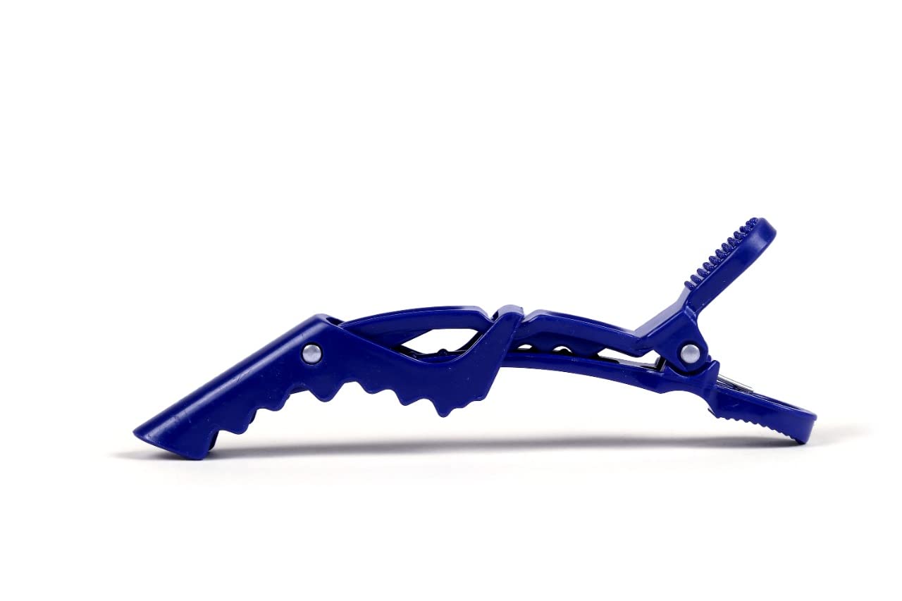 Premium Crocodile Hair Clips Set of 6 - Blue Hair Claw Clips for Women & Girls - Strong Hold Hair Accessories for Thick Hair, Ponytails & Updos - Perfect for School, Work, Parties & Everyday Styling