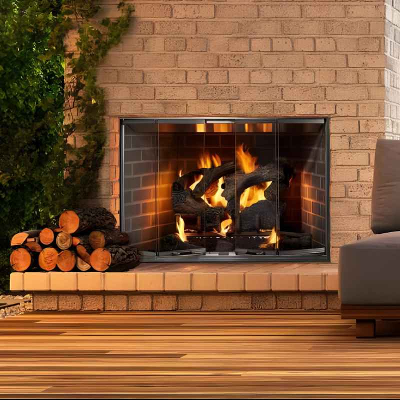 36 Inch Outdoor Wood Burning Fireplace - Rustic Cottage Style Patio Fire Pit for Backyard, Garden & Camping Gatherings