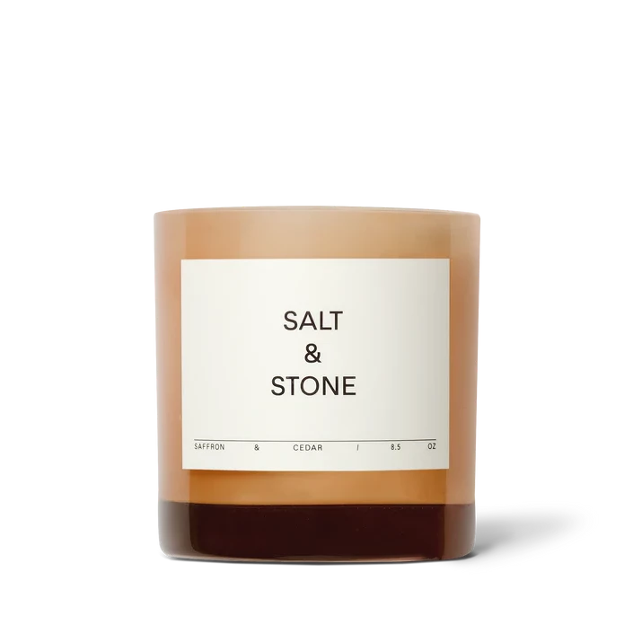 Premium Hand-Poured Soy Wax Candles - Salt & Stone Scented Candle for Home, Spa & Relaxation | Aromatherapy Gift for Women & Men | Perfect for Bedroom, Bathroom & Meditation Spaces