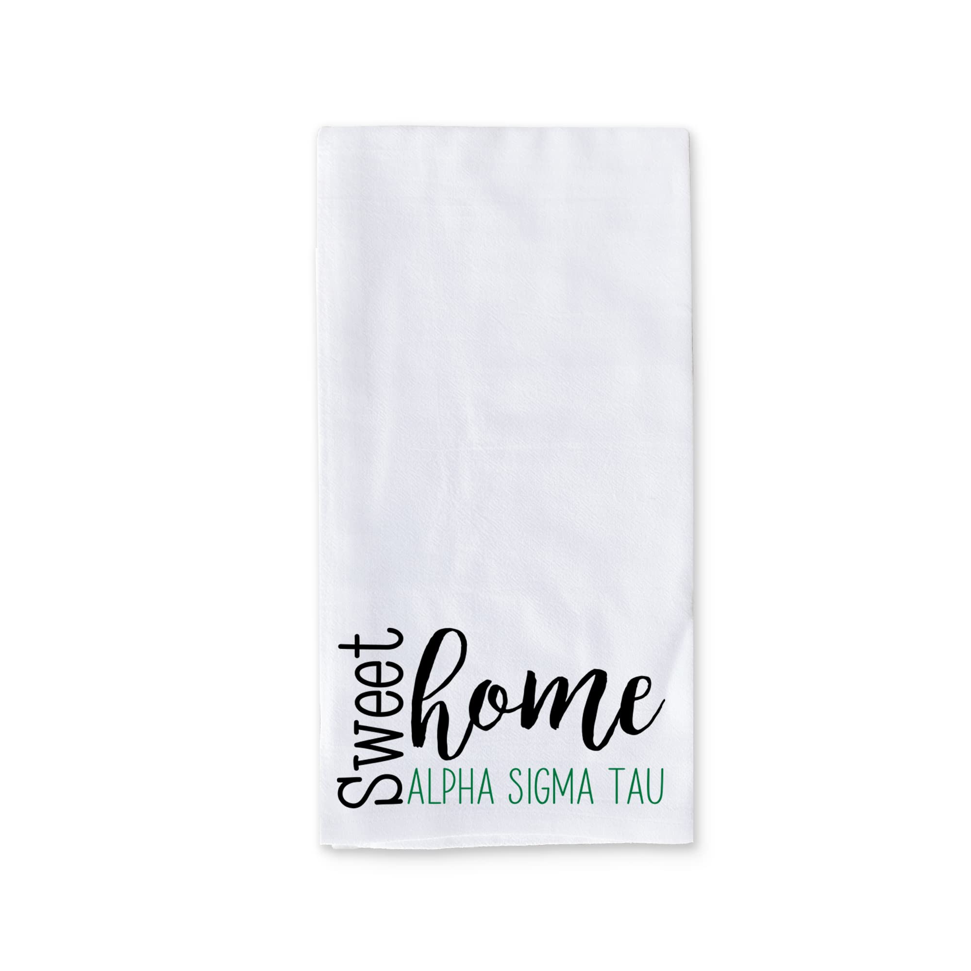 Sweet Home Alpha Sigma Tau Kitchen Towel - Sorority Dish Towels & Tea Towels for Kitchen Decor - Perfect for Drying Dishes, Cleaning Countertops, and Adding Greek Life Style to Your Home