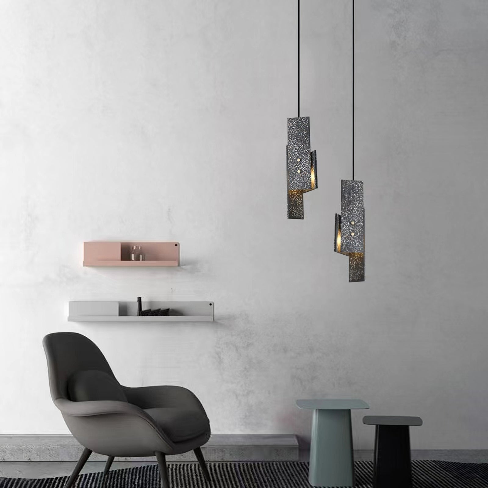 Modern Terrazzo Pendant Light - Handcrafted Hanging Lamp for Kitchen Island, Dining Room & Bedroom Decor