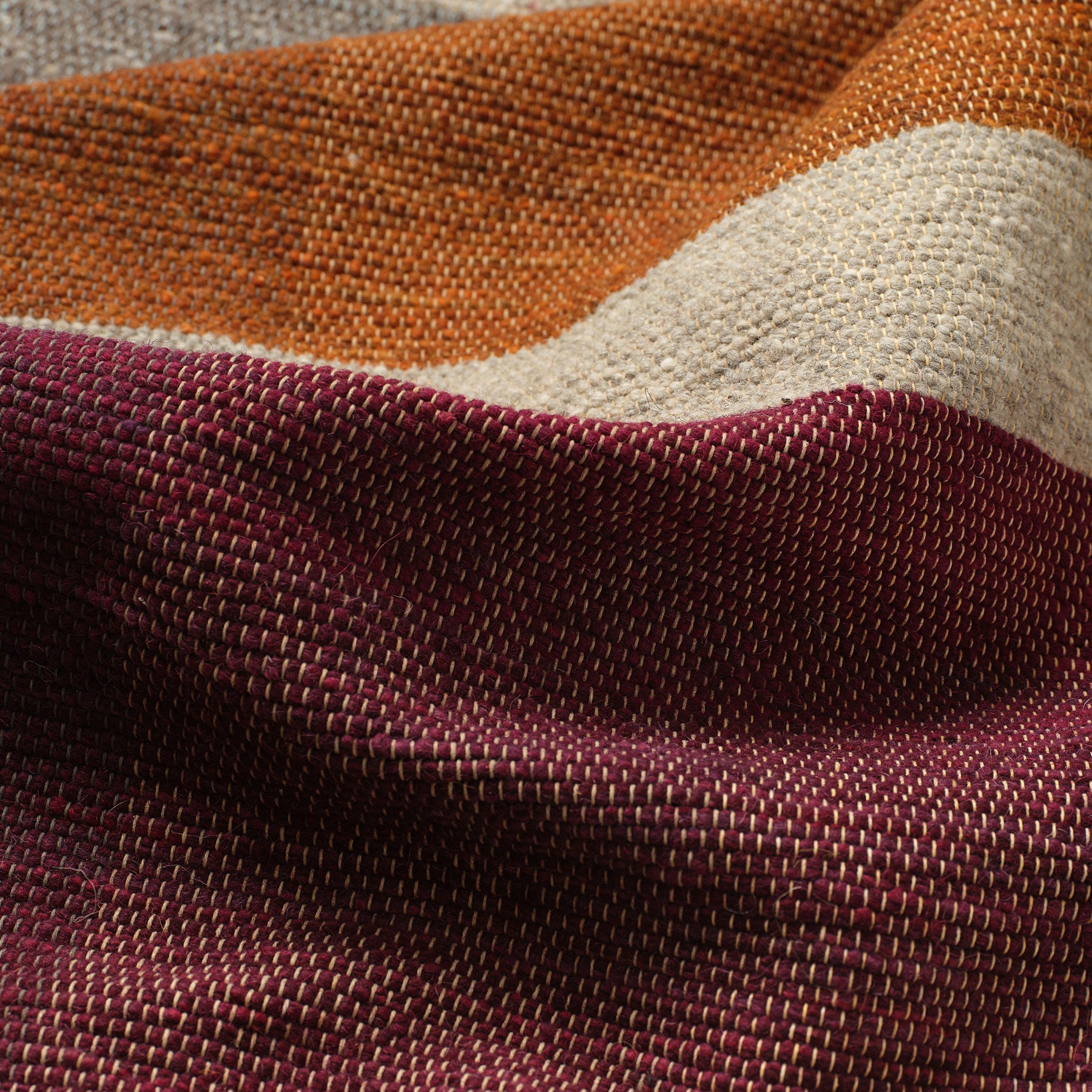 Handmade Wool Remnant Woven Rug - 17
