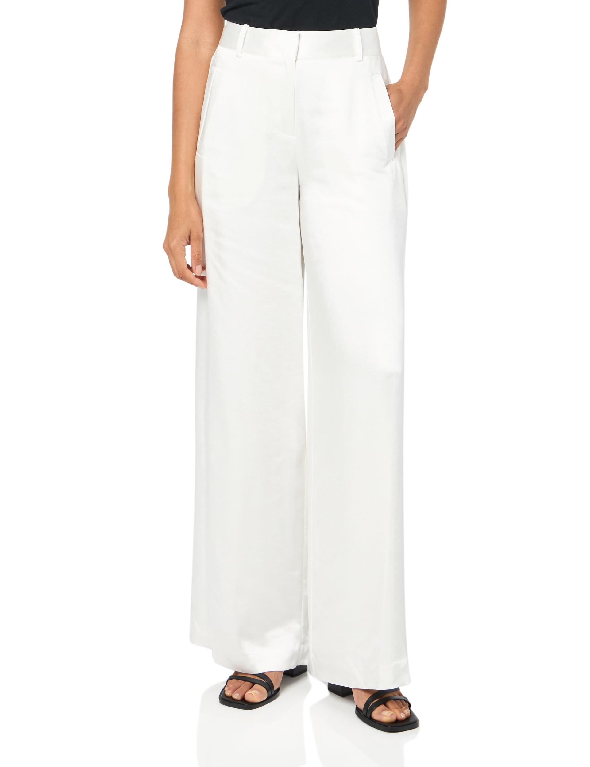 Women's Maxine Pants - Ivory, Size 10 US - Comfortable Stretch Work Pants for Office & Business Casual Wear