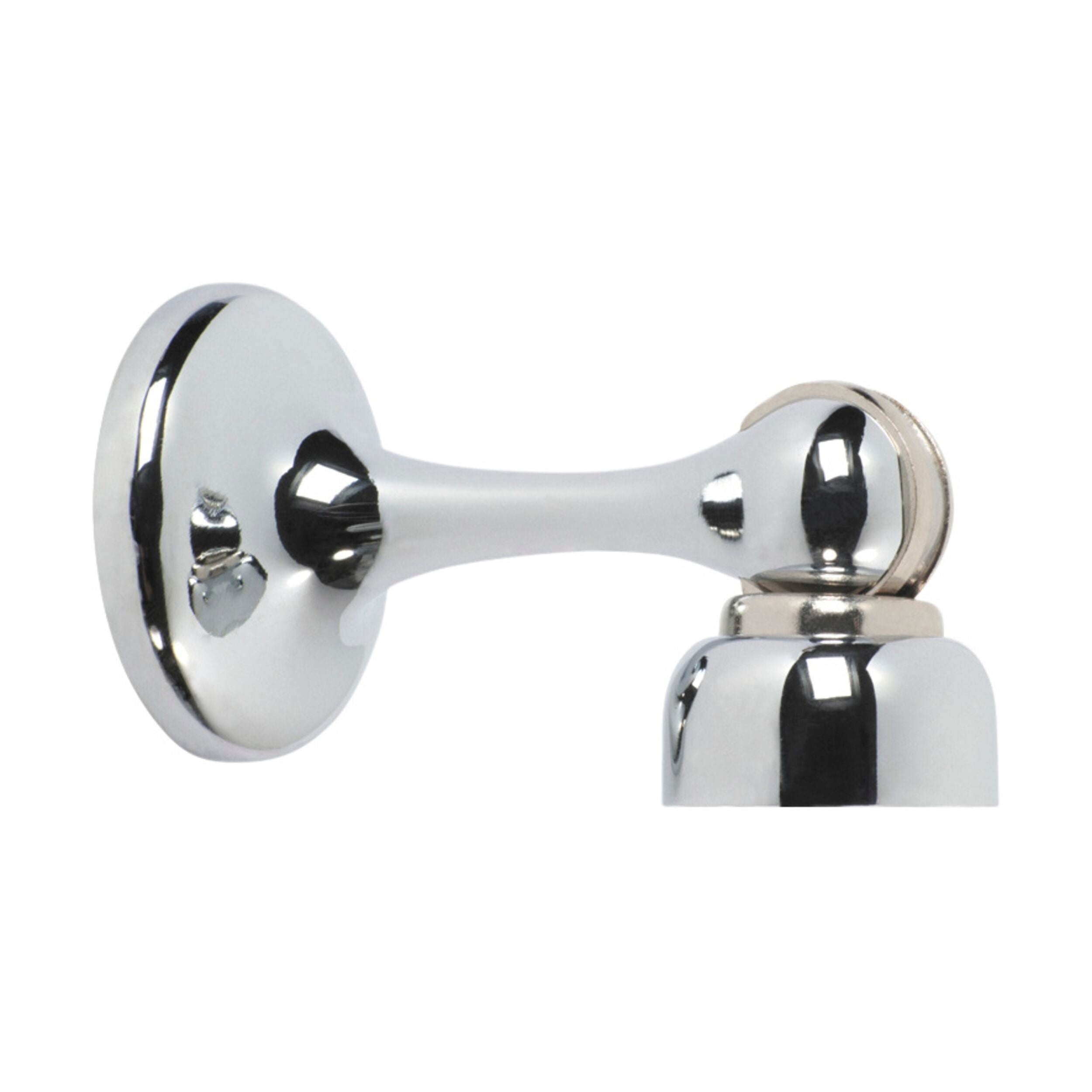 Premium 1537 Magnetic Door Stop - Heavy Duty Chrome Plated (D44xP93mm) - Perfect for Home, Office & Commercial Use - Secure Doors & Prevent Damage