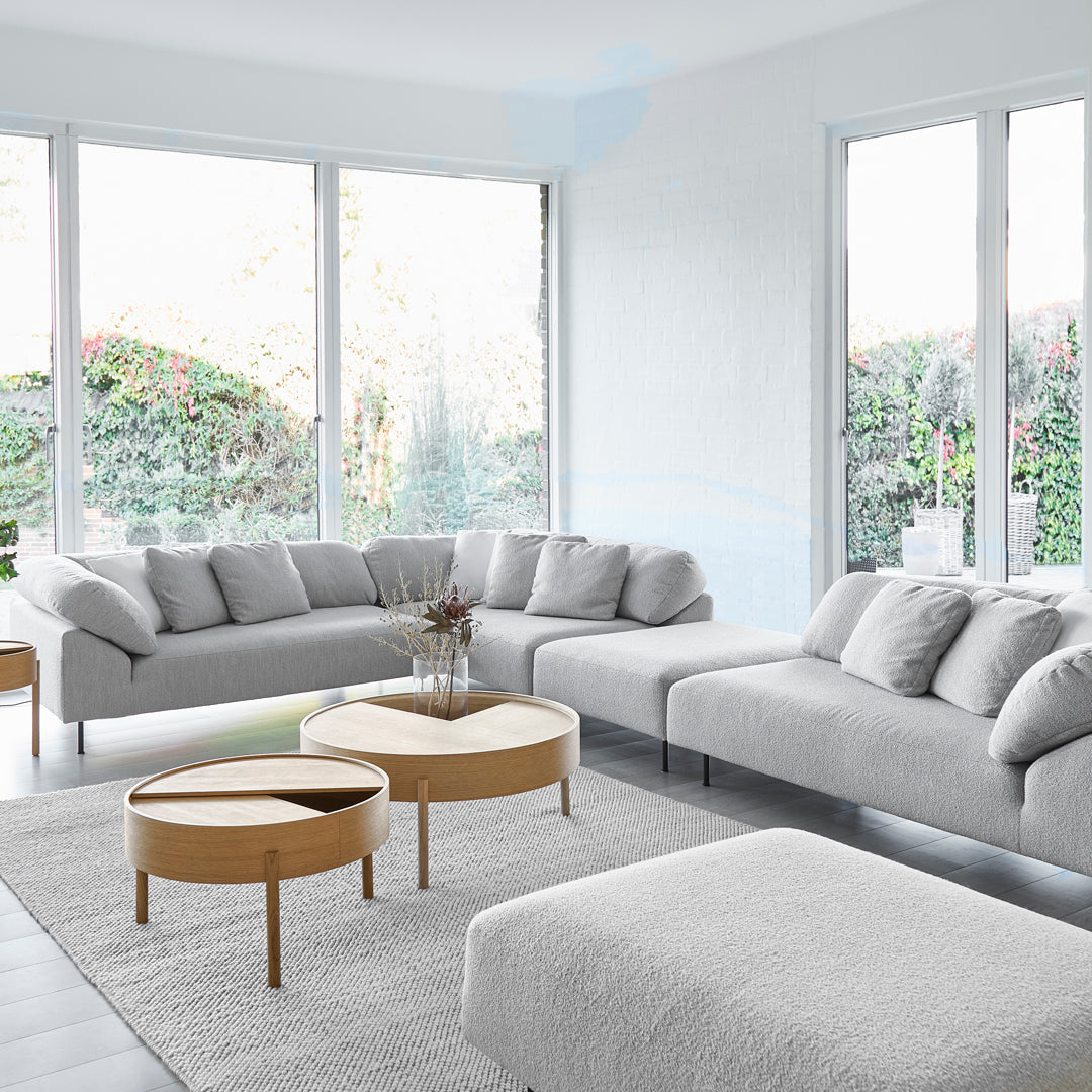 Modular Sectional Sofa with Pre-Configured Collar Design - 6-Piece Living Room Set for Modern Home & Family Gatherings
