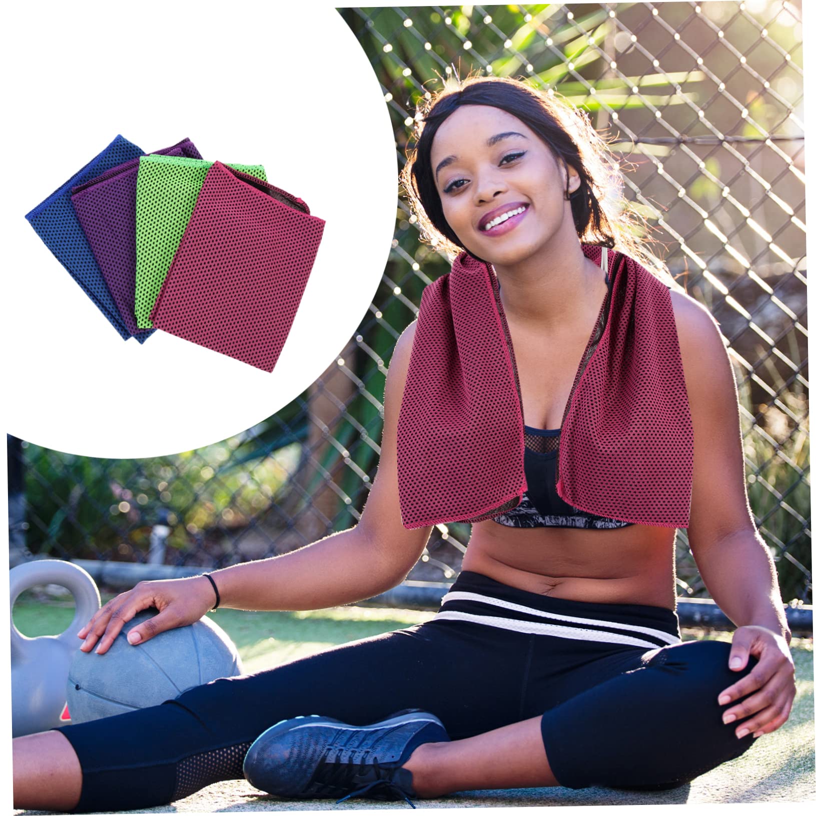 BIUDECO 3-Pack Cooling Sports Towels for Men & Women - Lightweight Gym Workout Towels, Moisture-Wicking Neck Wraps for Running, Yoga, Tennis & Outdoor Activities (12pcs Total) - Perfect for Summer Exercise & Hot Weather