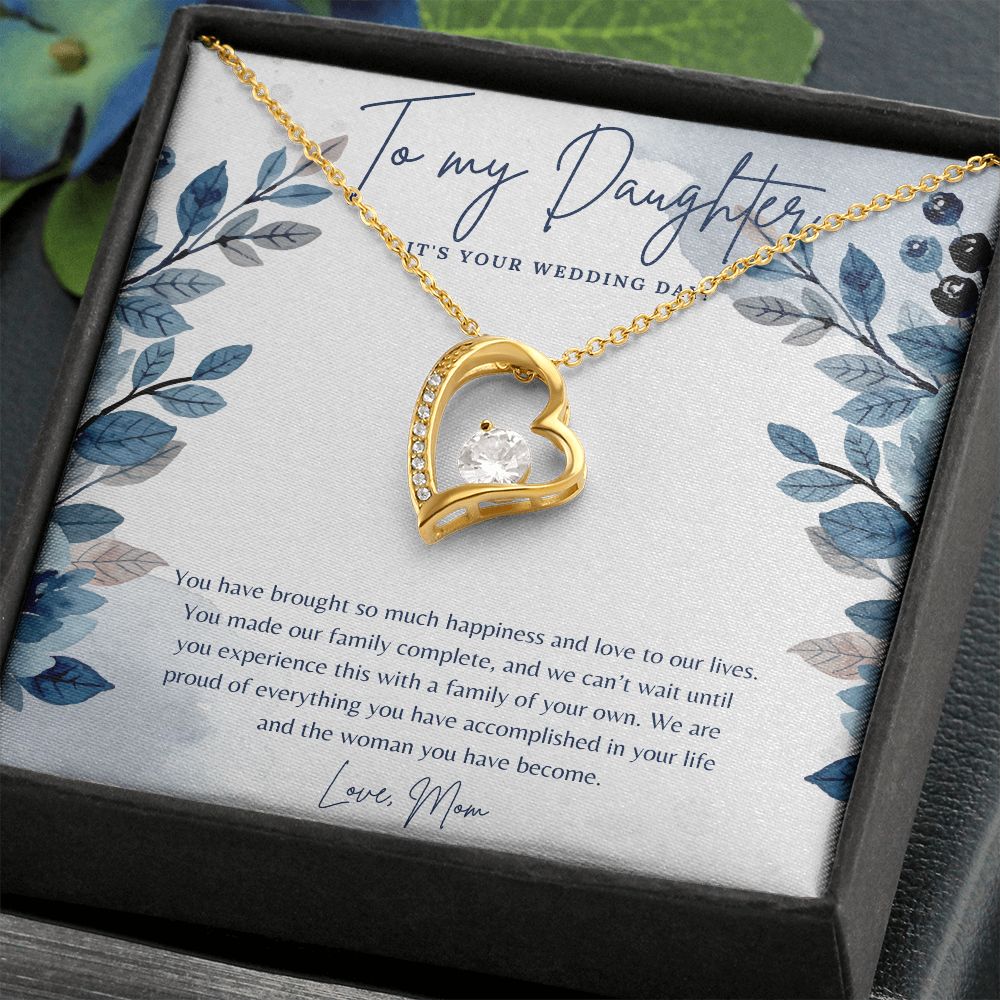 Forever Love Necklace - Heartfelt Wedding Gift for Daughter | Elegant Jewelry for Brides, Special Occasions & Cherished Memories