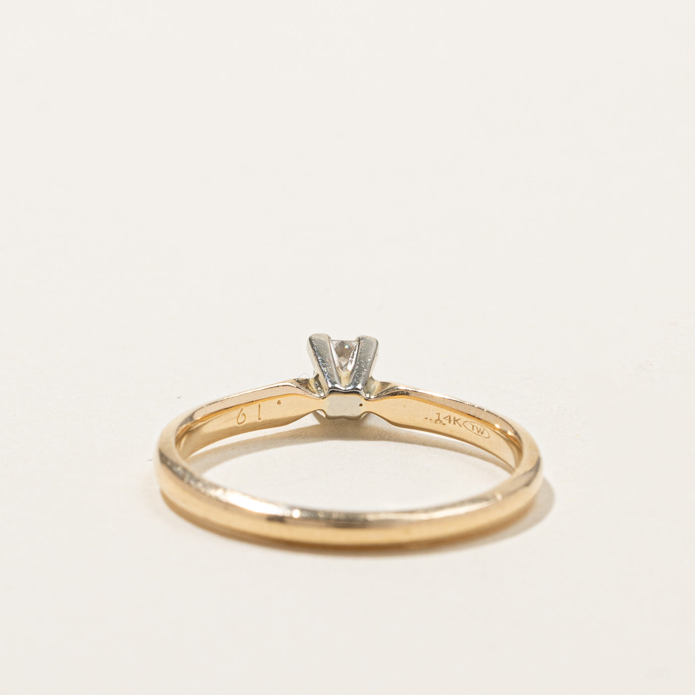 0.25ct Solitaire Diamond Engagement Ring - Size 6.75 | Classic Round Cut Wedding Band for Women | Perfect for Proposals, Anniversaries & Special Occasions