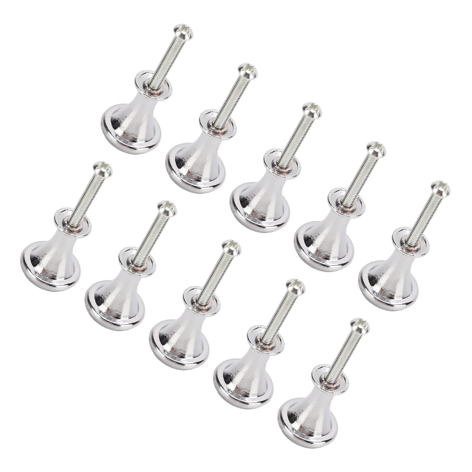 20x25MM Silver White Cabinet Drawer Pulls - Decorative Replacement Knobs & Handles for Kitchen, Bathroom, Dresser & Furniture - Easy DIY Installation & Upgrade