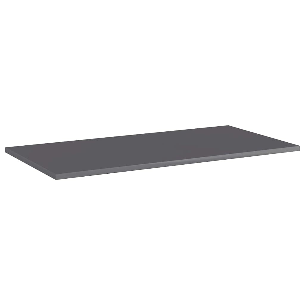Fast Delivery Wall Mounted Floating Shelves - Set of 8 High Gloss Gray Display Ledges (31.5