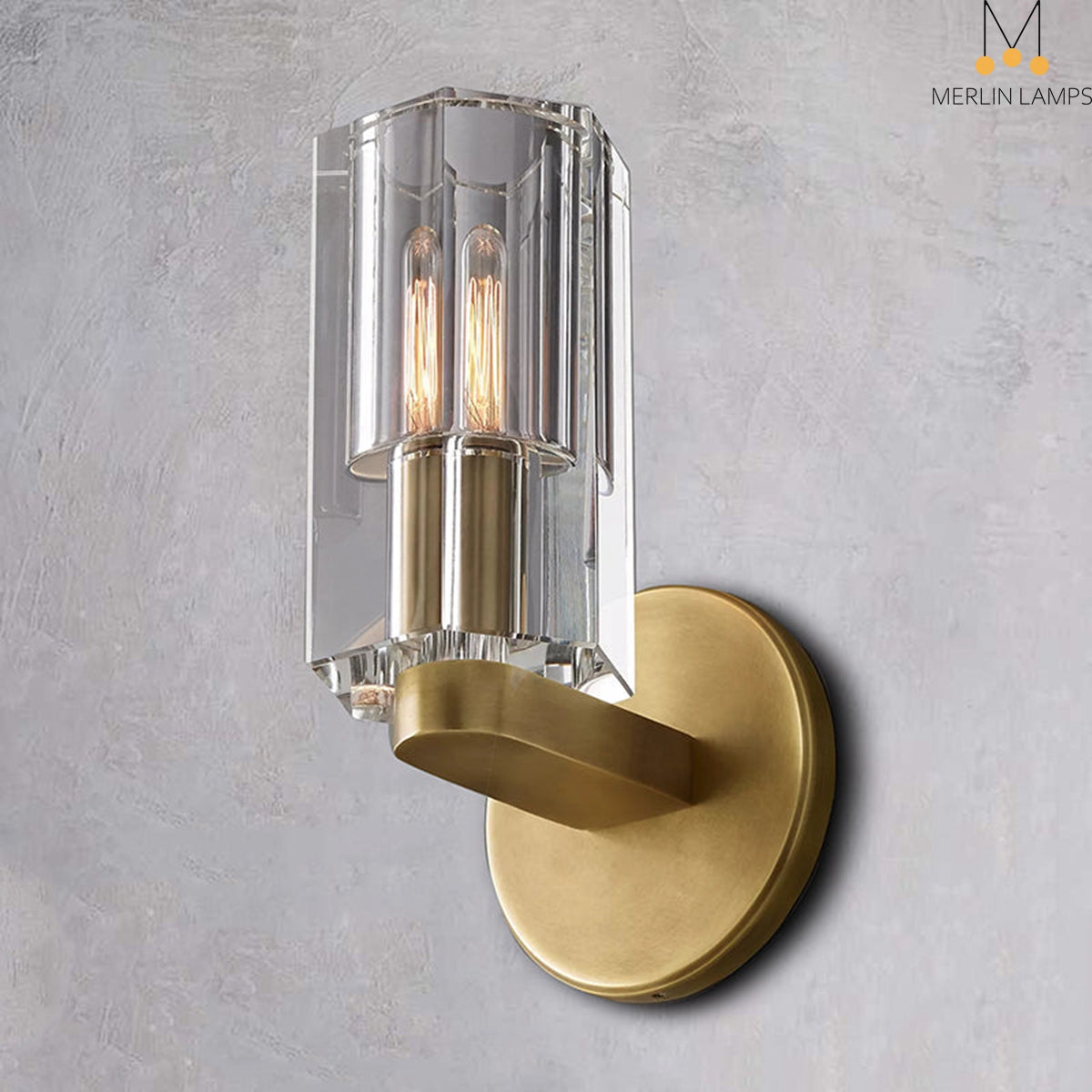 Reger Glass Wall Sconce - Elegant Modern Lighting Fixture for Bedroom, Living Room & Hallway Decor