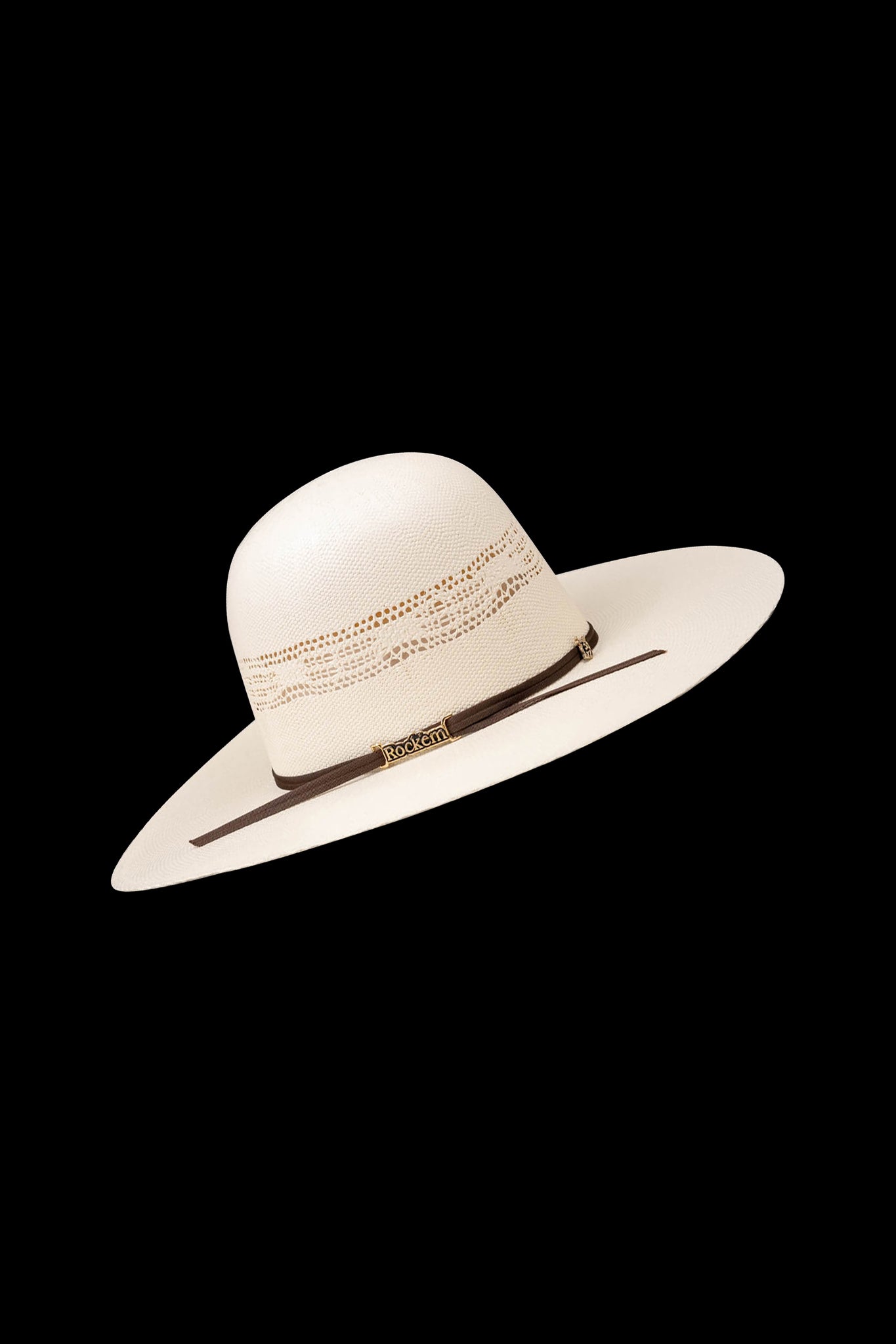Rock'em 10X James Open Crown Straw Hat - Premium Cowboy Hat for Men & Women - Western Style Sun Protection - Perfect for Rodeo, Outdoor Adventures & Summer Fashion