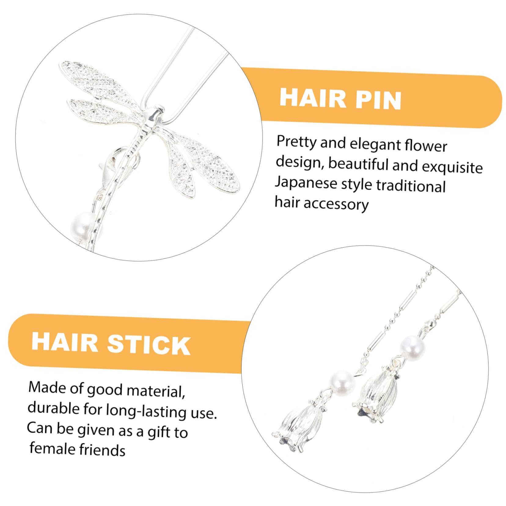 8 Pcs Gold Dragonfly Hair Clips - Metal U Shape Hair Forks with Tassel, Alloy Spring Hairpins for Bun & Updo Hairstyles | Perfect for Bridal, Wedding, Party & Everyday Wear