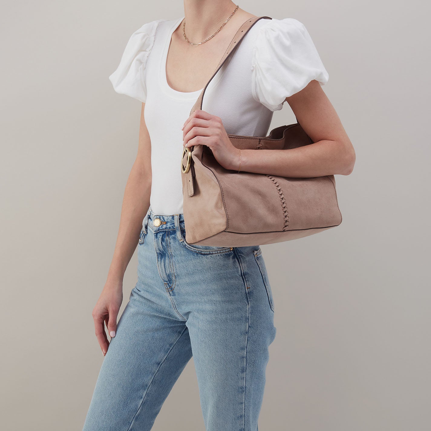 Premium Buffed Leather Shoulder Bag in Hazel - Stylish & Durable Crossbody Bag for Women, Perfect for Work, Travel & Everyday Use