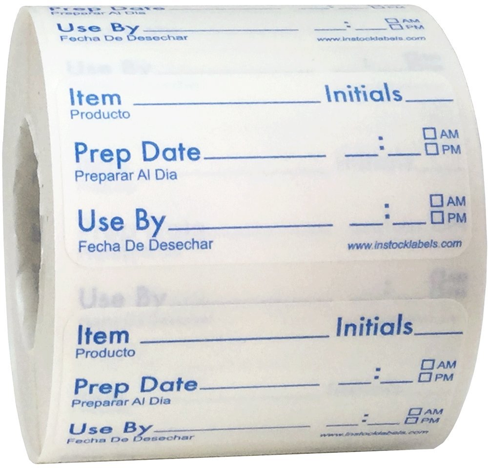 Dissolvable Food Storage Labels 1x2 Inch - 500 Adhesive Stickers for Food Rotation, Prep Date & Kitchen Organization | Perfect for Meal Prep, Pantry Storage & Restaurant Use