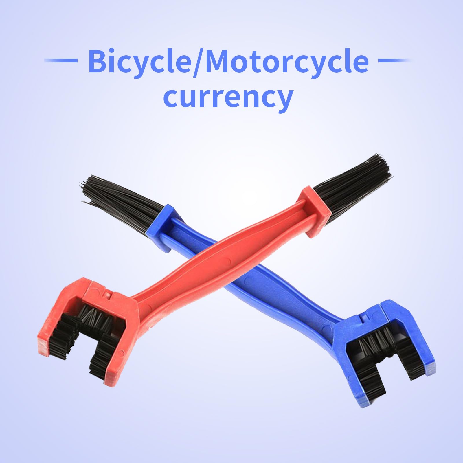 2-Pack Bike & Motorcycle Chain Cleaning Kit - Chain Washer & Brush Set for Mountain Bikes, Dirt Bikes & Road Bikes - Blue & Red Motorcycle Accessories for Easy Chain Maintenance & Deep Cleaning