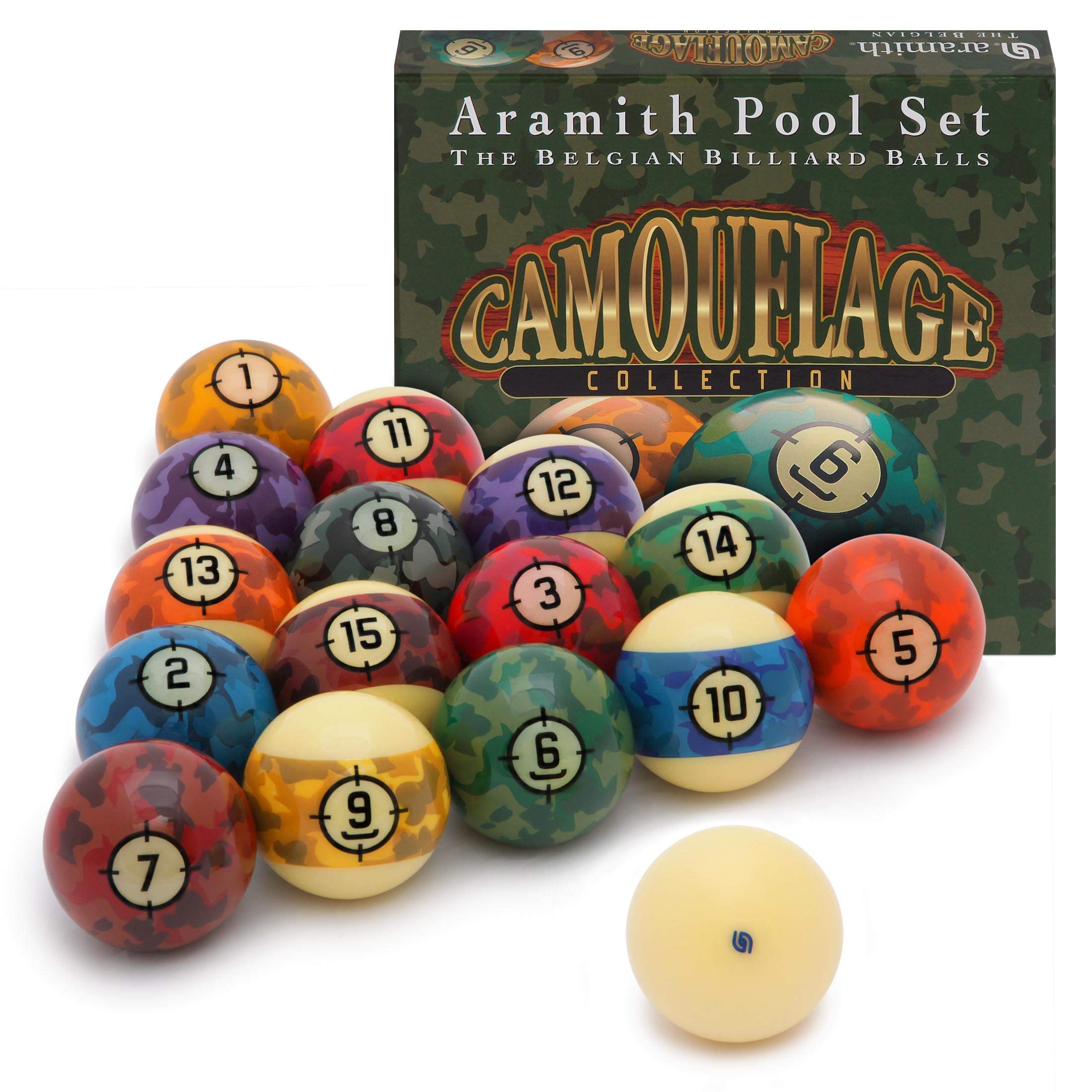 Aramith Camouflage Billiard Pool Ball Set 2 1/4