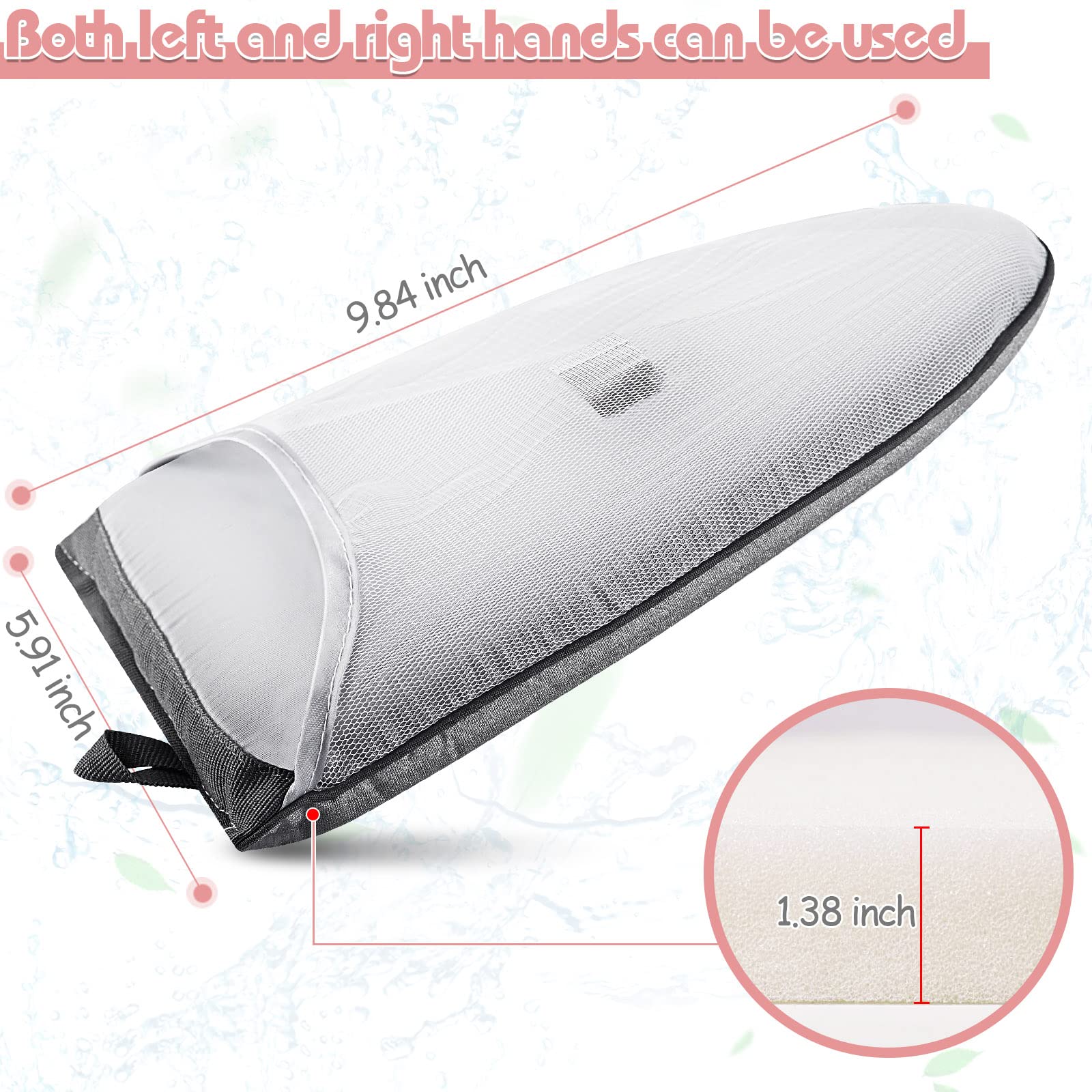 Heat Resistant Ironing Glove & Mini Ironing Board Set - Waterproof Steamer Mitt with Finger Loop for Clothes Steamer - Perfect for Travel, Home Use & Quick Wrinkle Removal