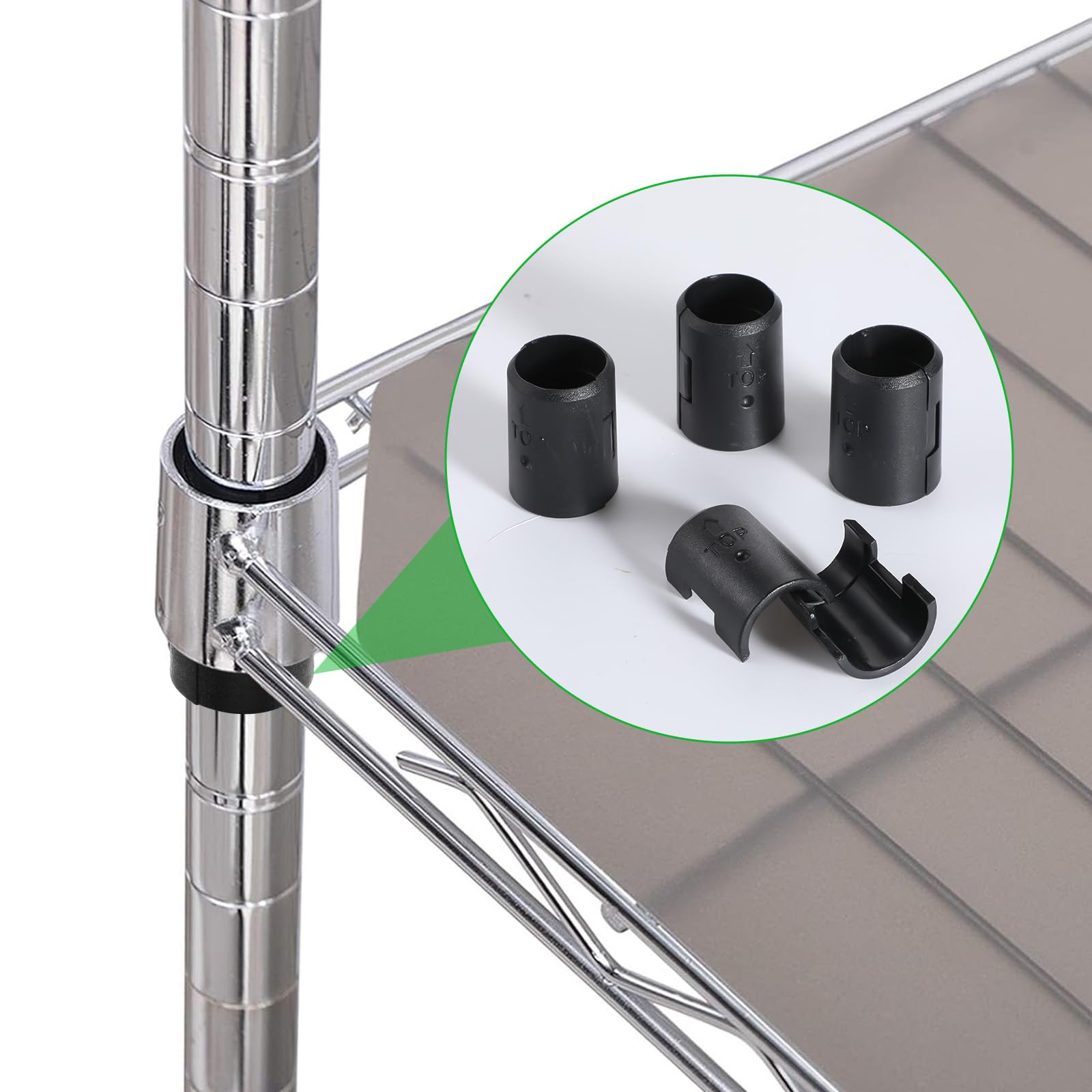 28 Packs Black Wire Shelf Clips for 1
