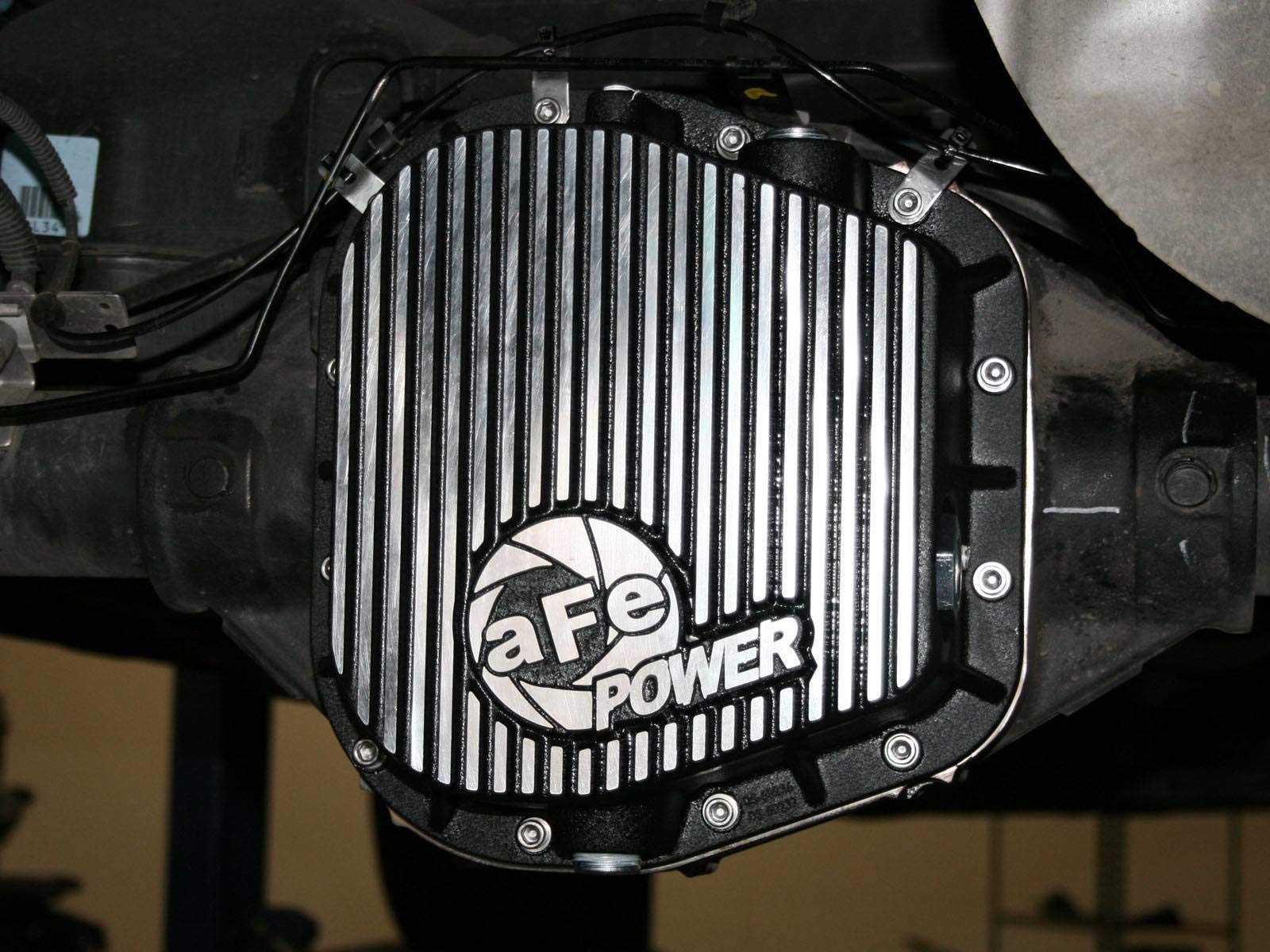 aFe Power 46-70152-WL Machined Rear Differential Cover with Gear Oil - Heavy-Duty Protection for Trucks & SUVs Off-Roading & Towing