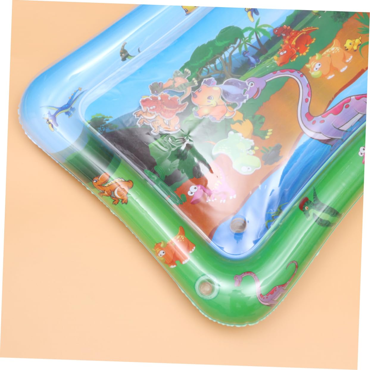 Wakauto 2 Pack Inflatable Water Play Mat for Kids - Large Splash Pad, Sprinkler Fun Outdoor Summer Toy (Green) | Perfect for Backyard, Pool Parties & Beach Activities