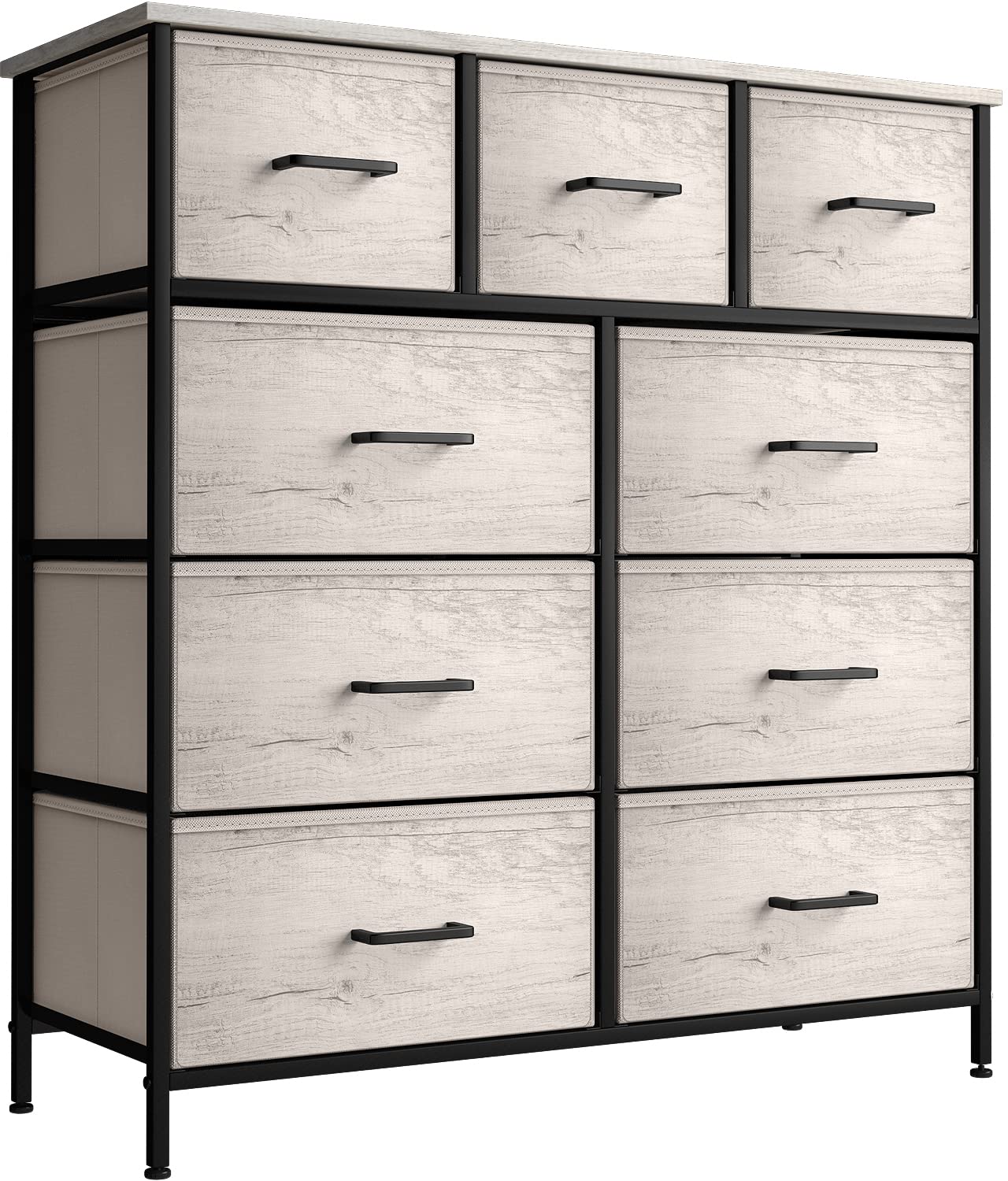 Sorbus 9-Drawer Dresser Organizer - Faux Wood Storage Chest for Clothes & Accessories - Bedroom, Closet, Dorm Room Furniture with Steel Frame & Wood Top - Perfect for Small Spaces, Apartment Living & Home Organization