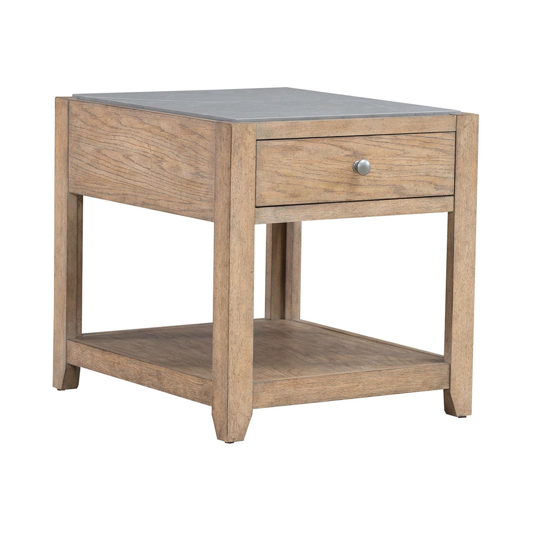 Millstone End Table - Stylish and Durable Side Table for Living Room, Bedroom, or Office - Perfect for Holding Lamps, Books, and Decor
