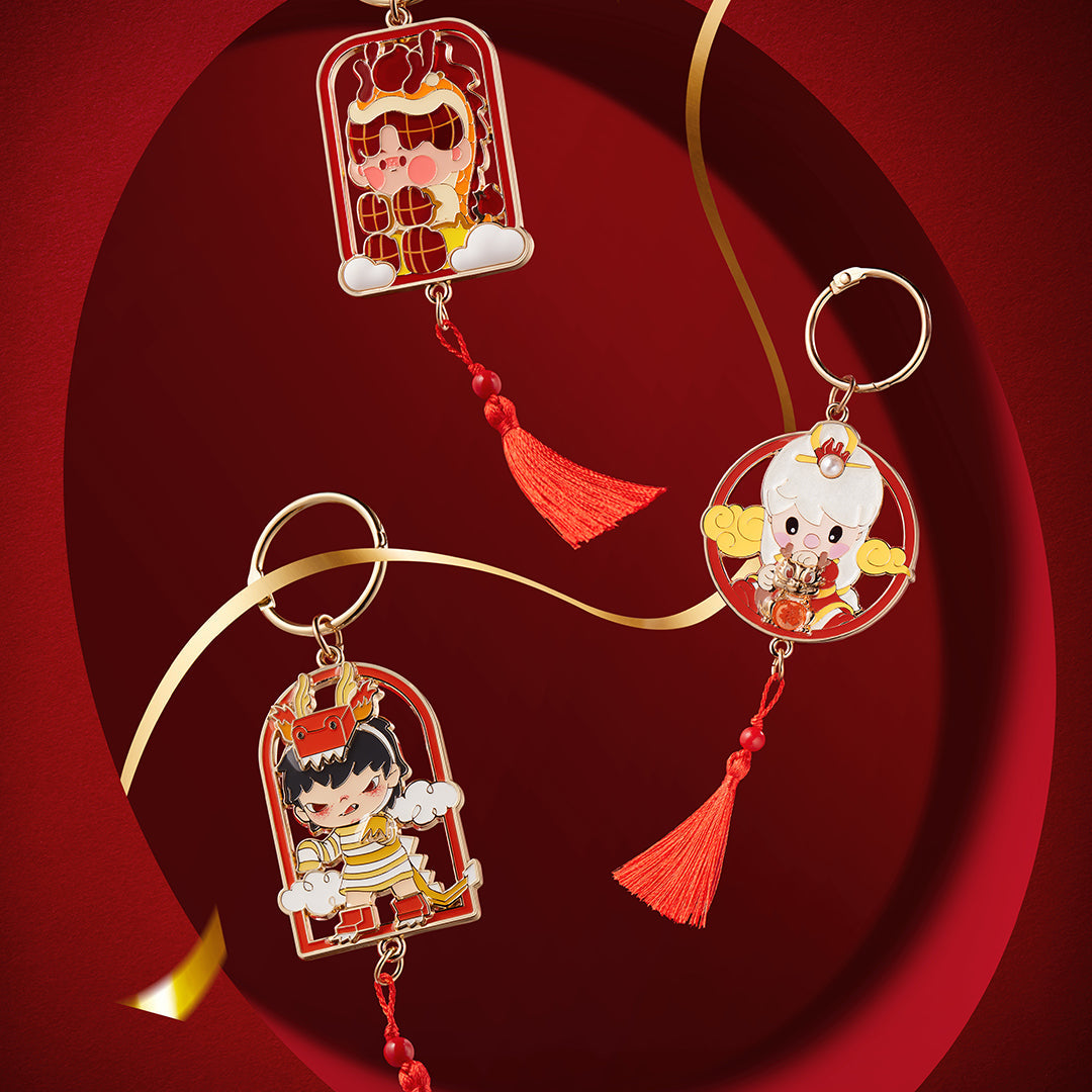 POP MART Loong Presents the Treasure Series Pendant Keychain Blind Box - Cute Collectible Charm for Gifts, Jewelry & Bag Decor | Perfect for Anime Fans, Kawaii Lovers & Blind Box Collectors