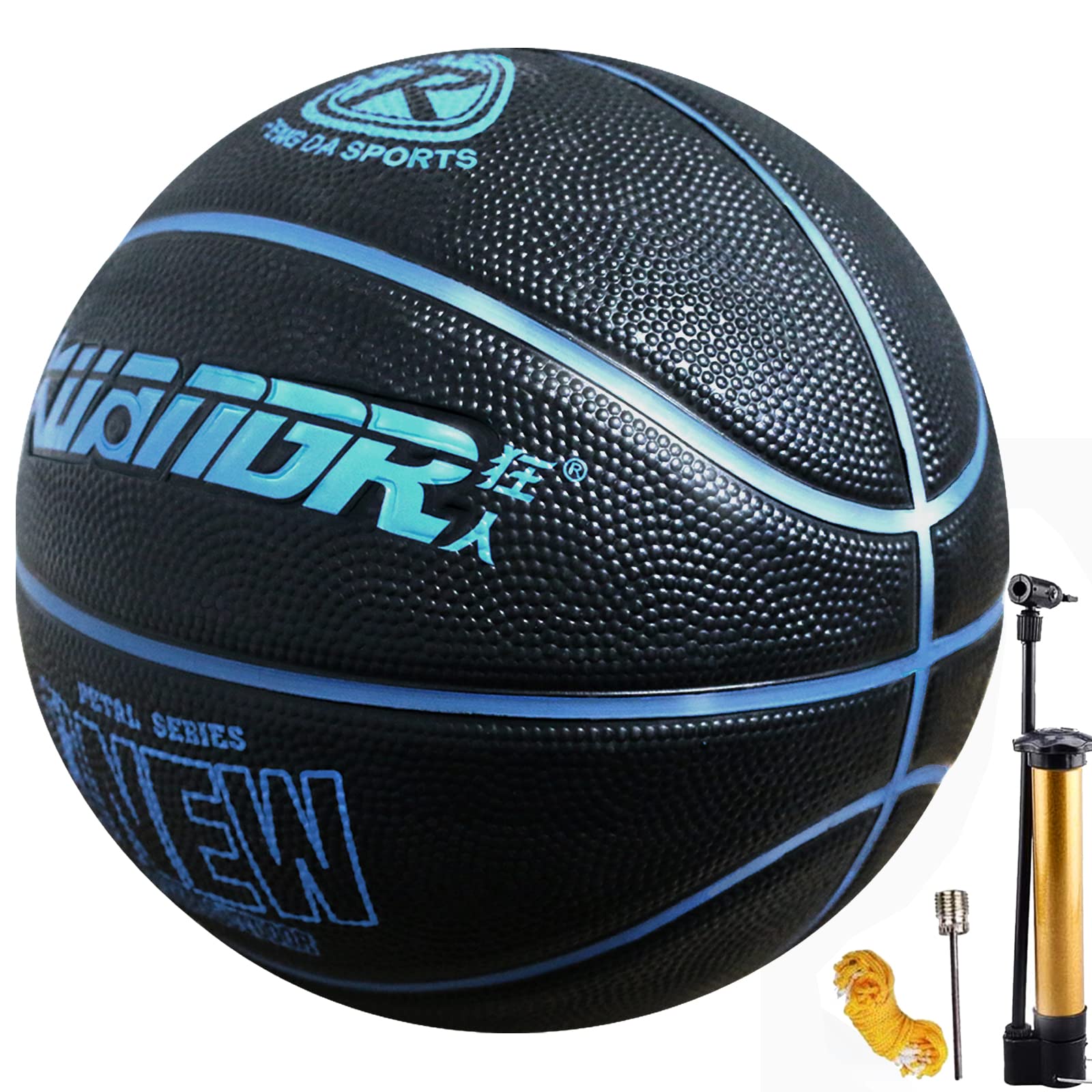**Senston Size 7 Basketball - Official Game Ball for Indoor & Outdoor Play - Durable Rubber Basketball for Adults & Youth - Perfect for Street, Park, and Gym Use**
