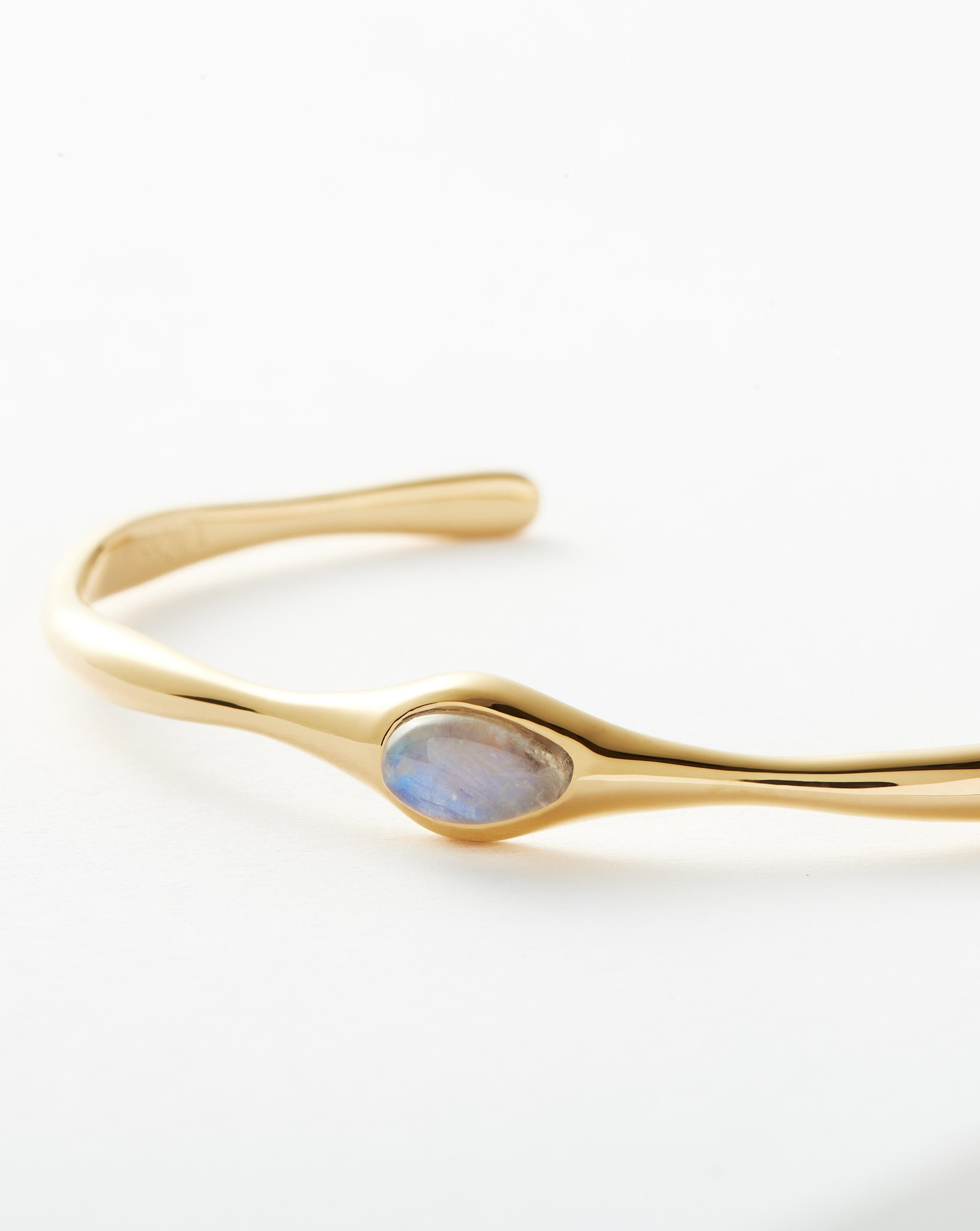 Magma Gemstone Cuff Bracelet - 18k Recycled Gold Plated Sterling Silver Jewelry for Women | Boho Chic Statement Piece for Parties, Weddings & Everyday Wear