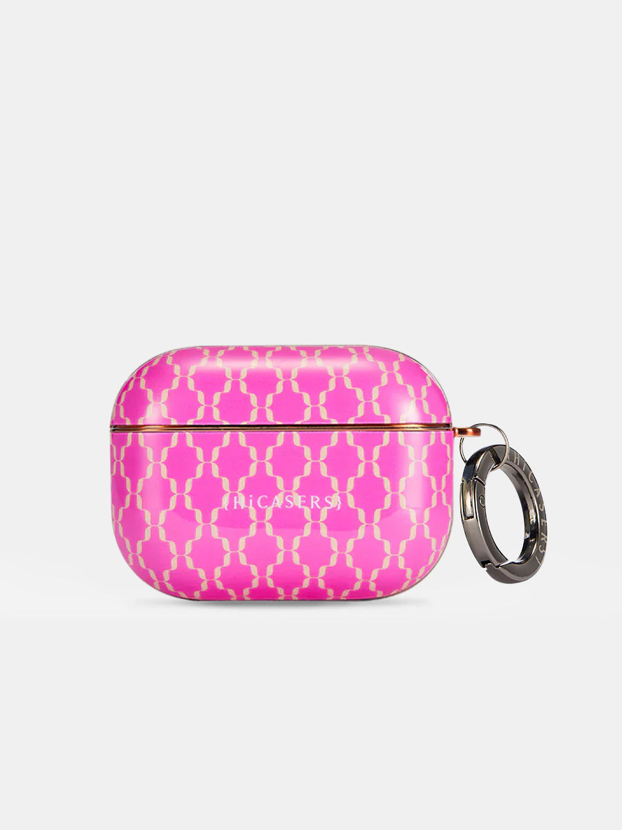 Custom Pink AirPods Case with Logo - Trendy Protective Cover for AirPods 1/2/3 & Pro - Perfect for Gifts, Travel, and Everyday Use
