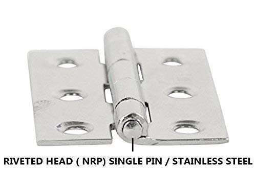 2 Inch Stainless Steel Cabinet Hinges - 25 Pack with 150pcs Screws - Mirror Polished, Heavy Duty & Durable for Kitchen Cabinets, Wardrobes & Furniture - 2