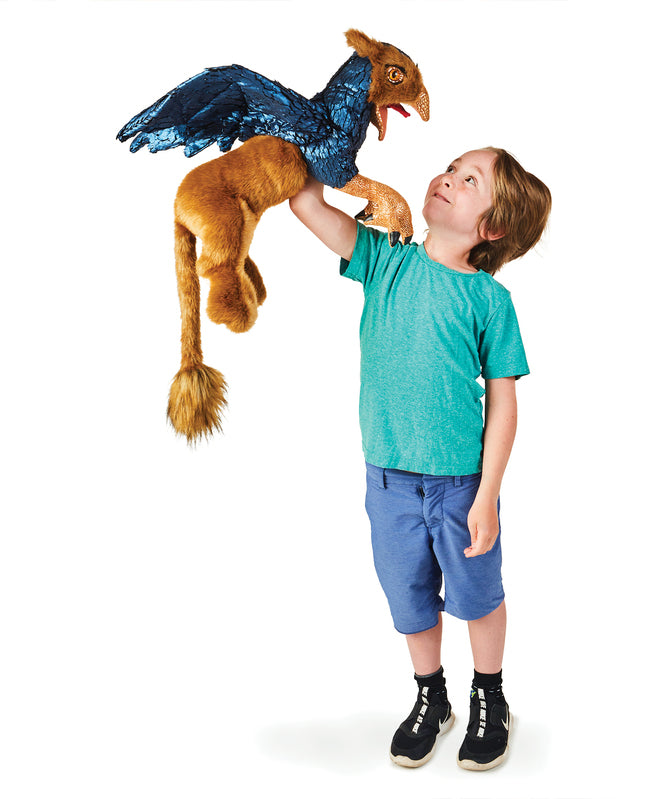 Folkmanis Griffin Puppet - Realistic Hand Puppet for Kids, Storytelling & Educational Play - Perfect for Imaginative Play, Classroom Activities & Gift Giving