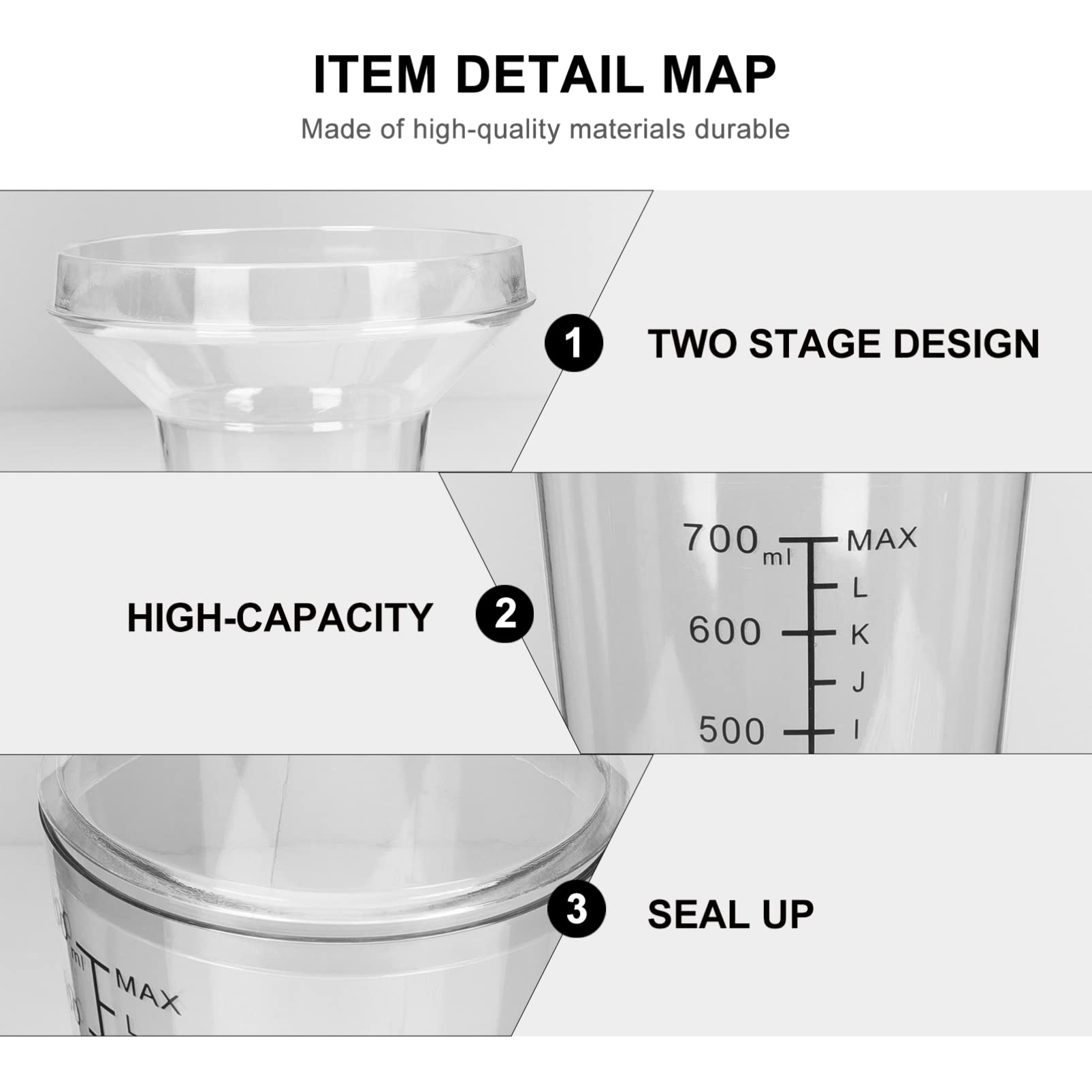 Zerodeko Snow Grams Plastic Cup - 16oz Clear Drinkware for Milk Tea, Cocktails & Protein Shakes | Stainless Steel Cocktail Shaker with Measuring Scale | Perfect for Bartending, Home Mixing & Party Drinks