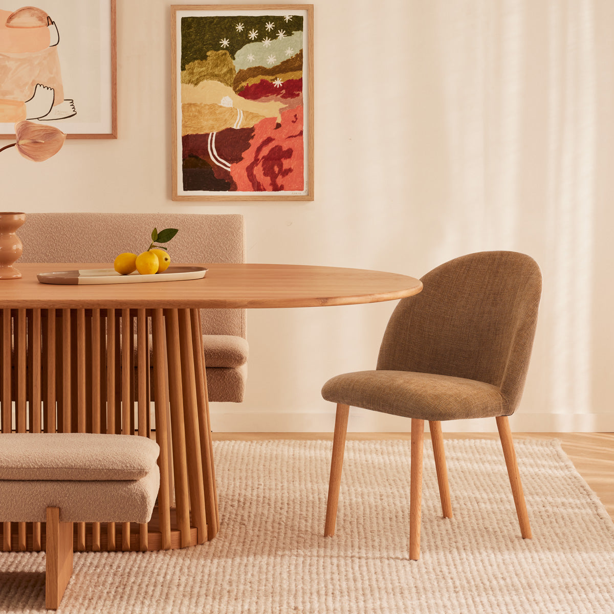Chloe Fabric Dining Chair - Modern Upholstered Seat for Kitchen, Dining Room & Office - Comfortable & Stylish Home Furniture