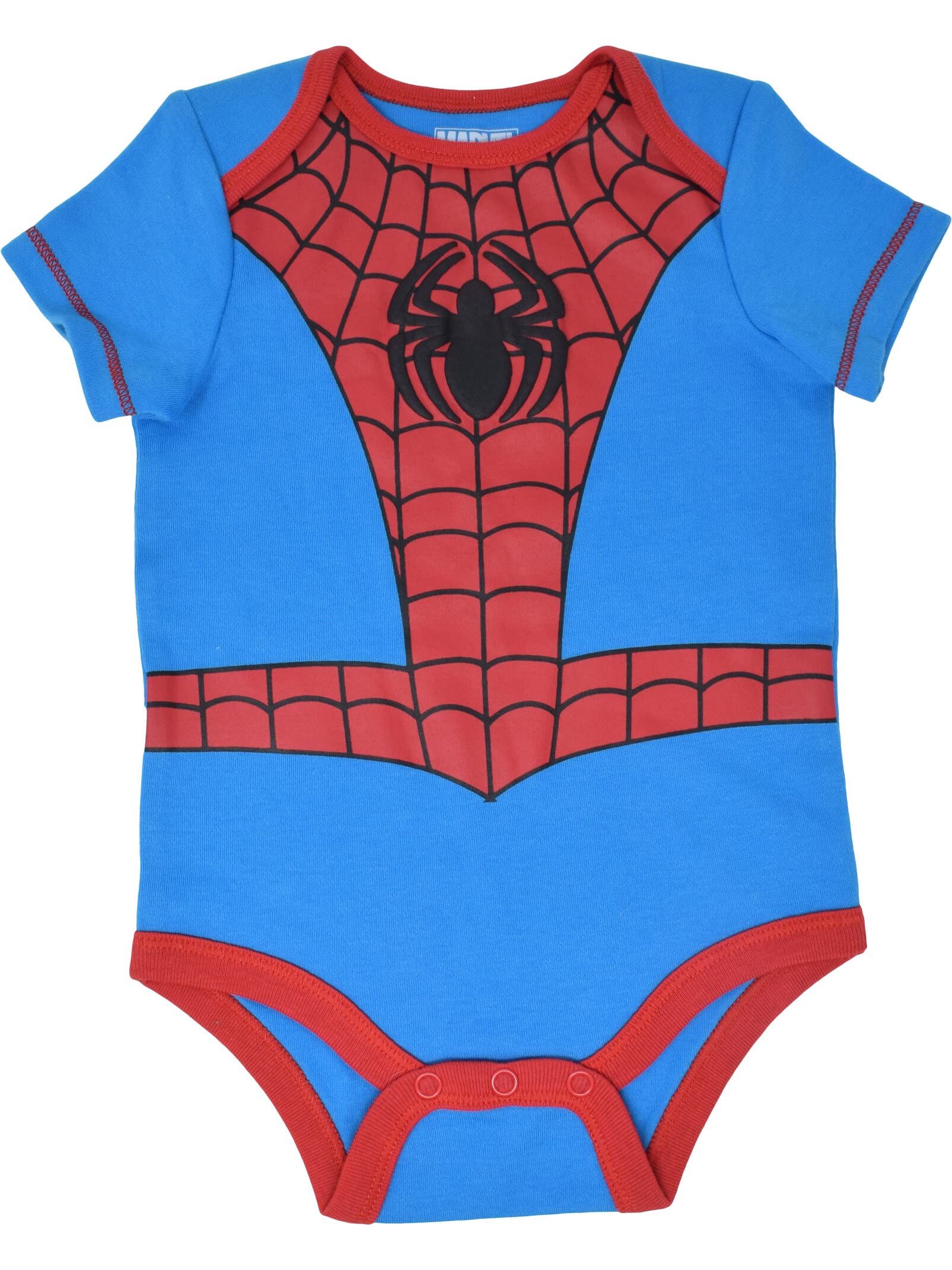 Marvel Avengers Baby Bodysuits 5-Pack - Spider-Man, Iron Man, Hulk & Captain America | Newborn to Infant Outfits for Superhero Fans | Perfect for Halloween, Birthday Parties & Photo Shoots