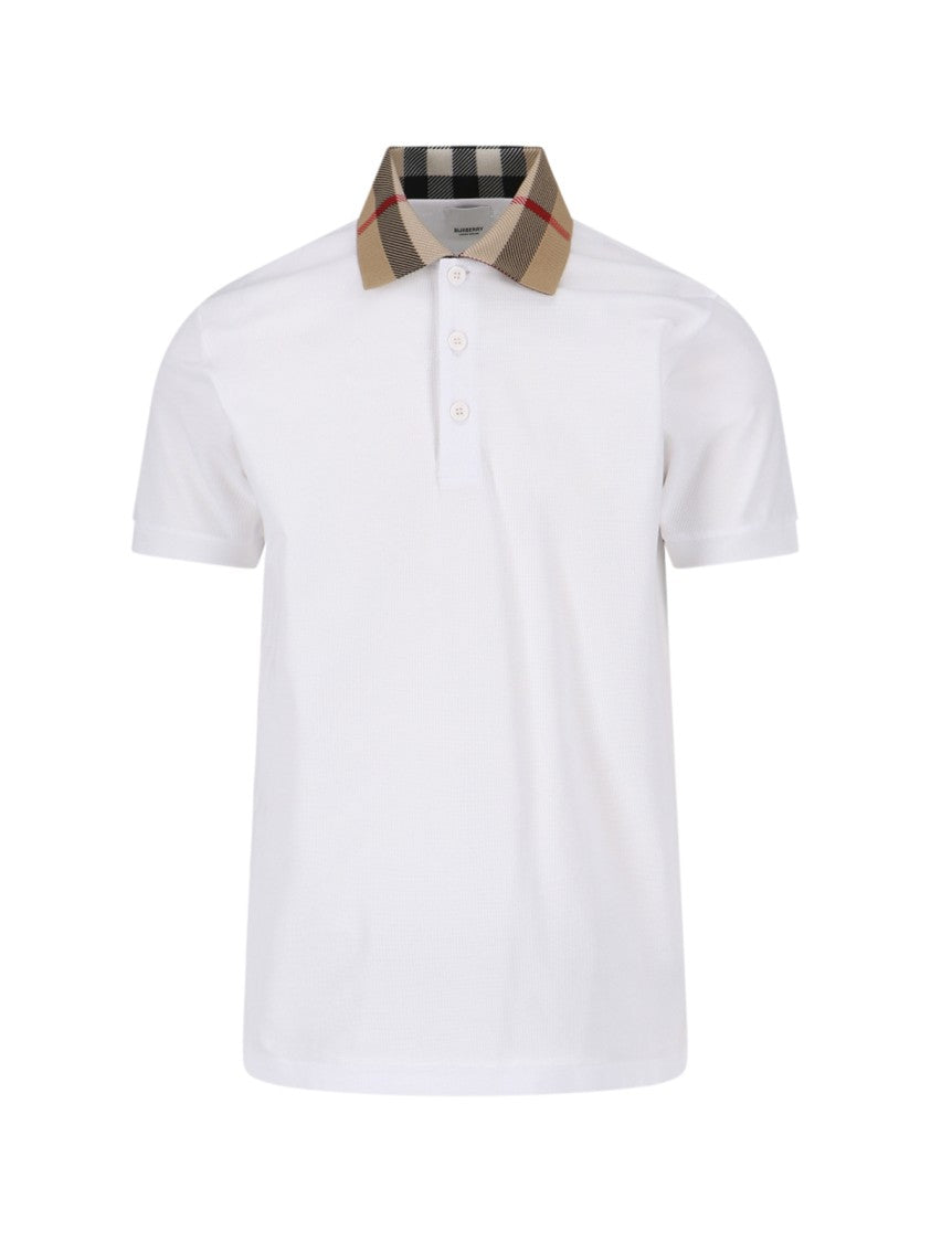 Check Collar Polo Shirt for Men - Classic White Cotton Casual Shirt | Perfect for Office, Golf & Summer Outings