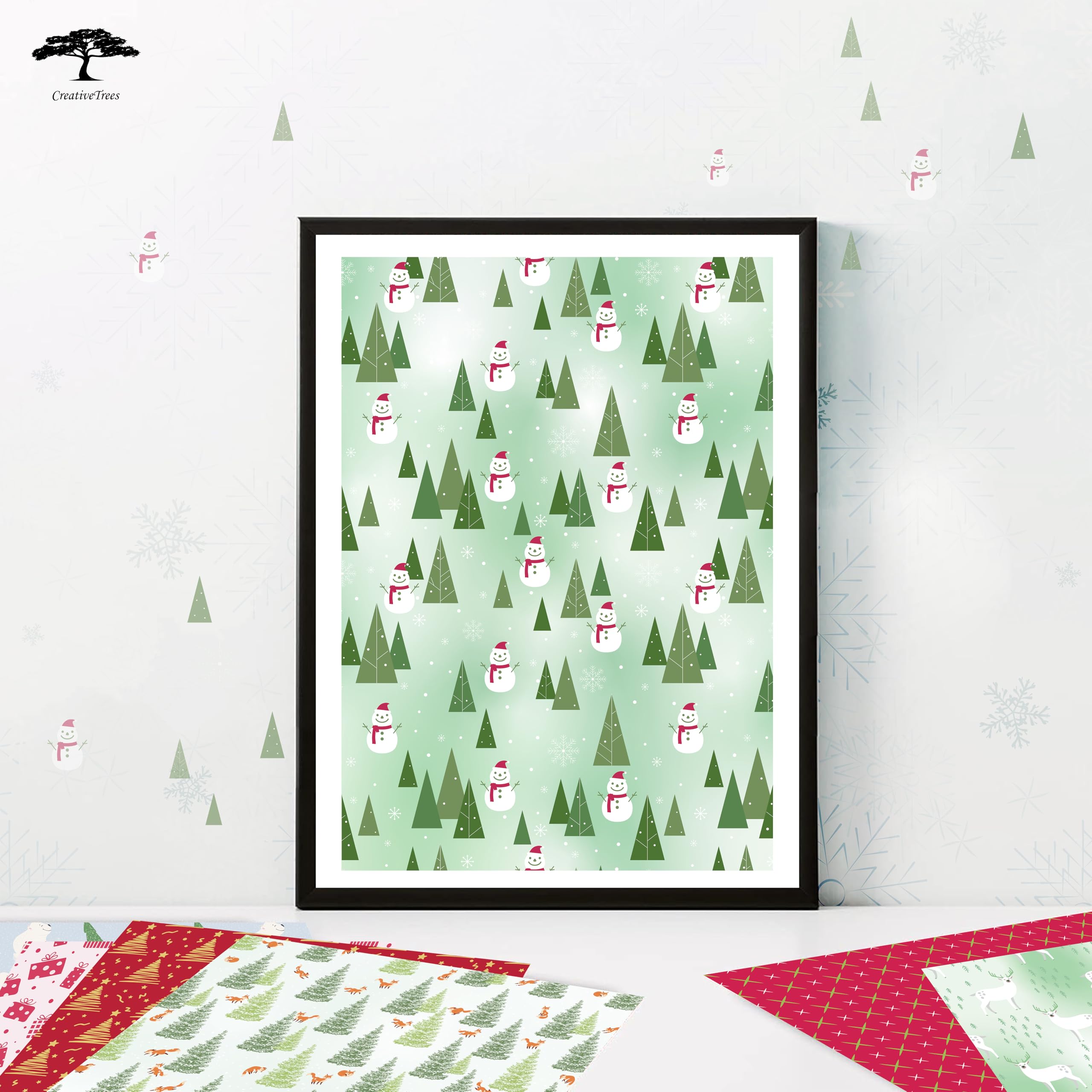 Yuletide Sparkle Paper - 6x6 Inch Winter Christmas Scrapbook Paper Pad, 24 Sheets Double-Sided 180gsm Decorative Craft Paper for Card Making, DIY Projects & Holiday Scrapbooking