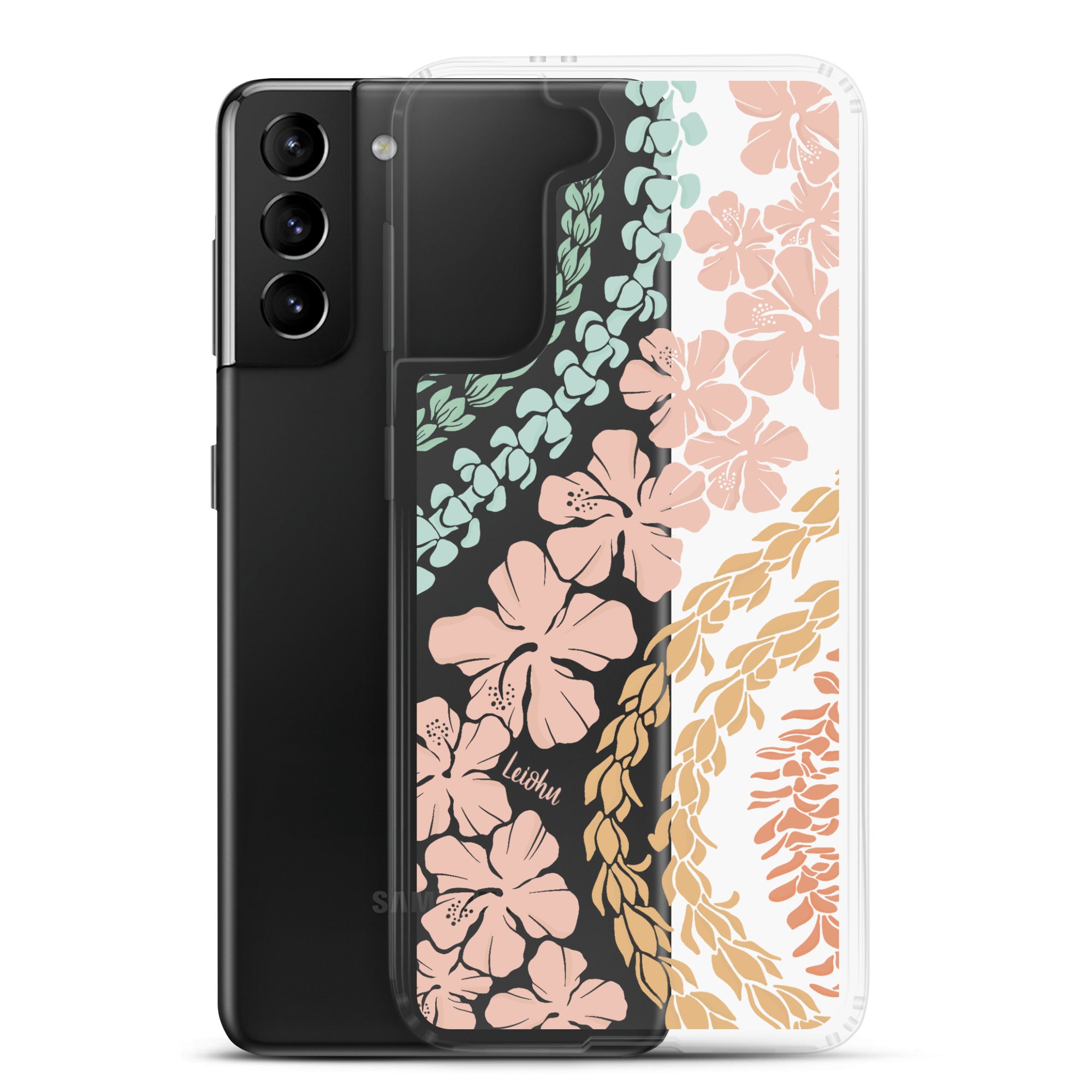 Groovy Lei Clear Protective Case for Samsung Galaxy - Slim & Durable Phone Cover for Everyday Use & Travel