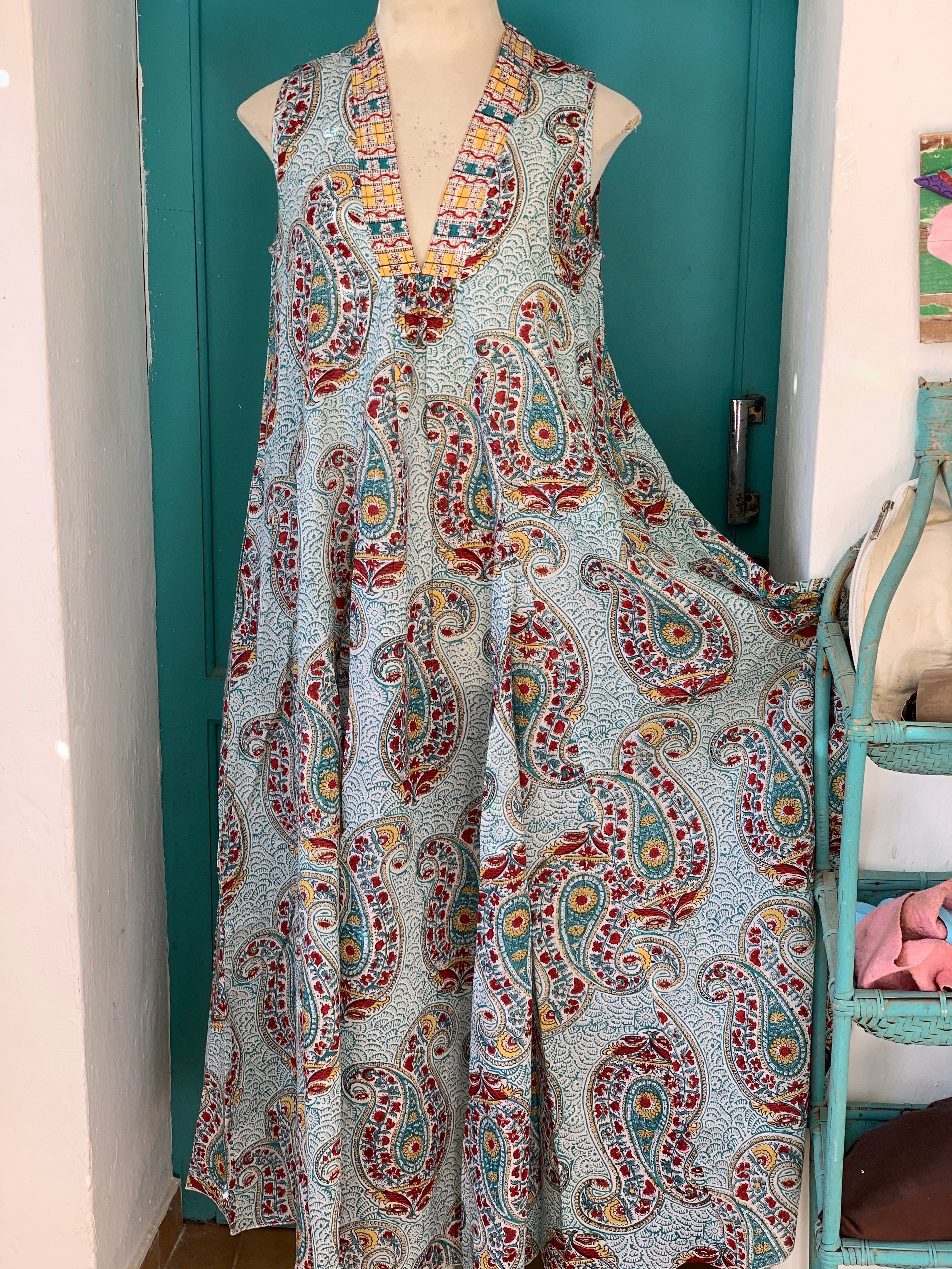 Boho Sleeveless Maxi Dress for Women - Flowy Summer Beach Dress for Vacation, Party & Casual Wear