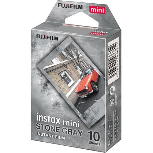 FUJIFILM INSTAX Mini Stone Gray Instant Film (10 Exposures) - Perfect for Parties, Travel & DIY Photo Albums | Instant Camera Film for Polaroid-Style Prints