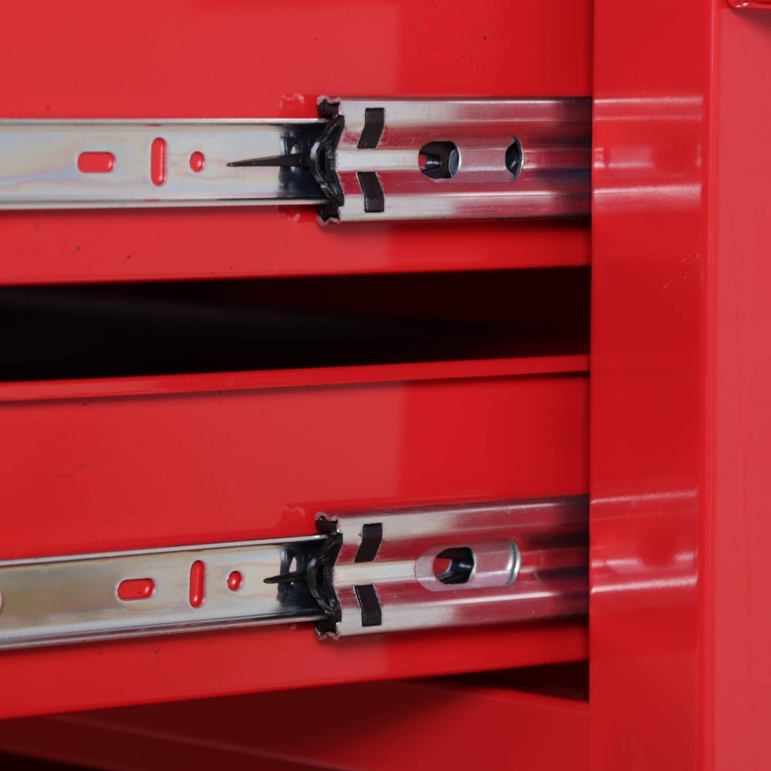 Heavy Duty 5-Drawer Steel Rolling Tool Chest Cart with Lockable Drawers - TZ35 Red for Garage, Workshop & Professional Mechanics
